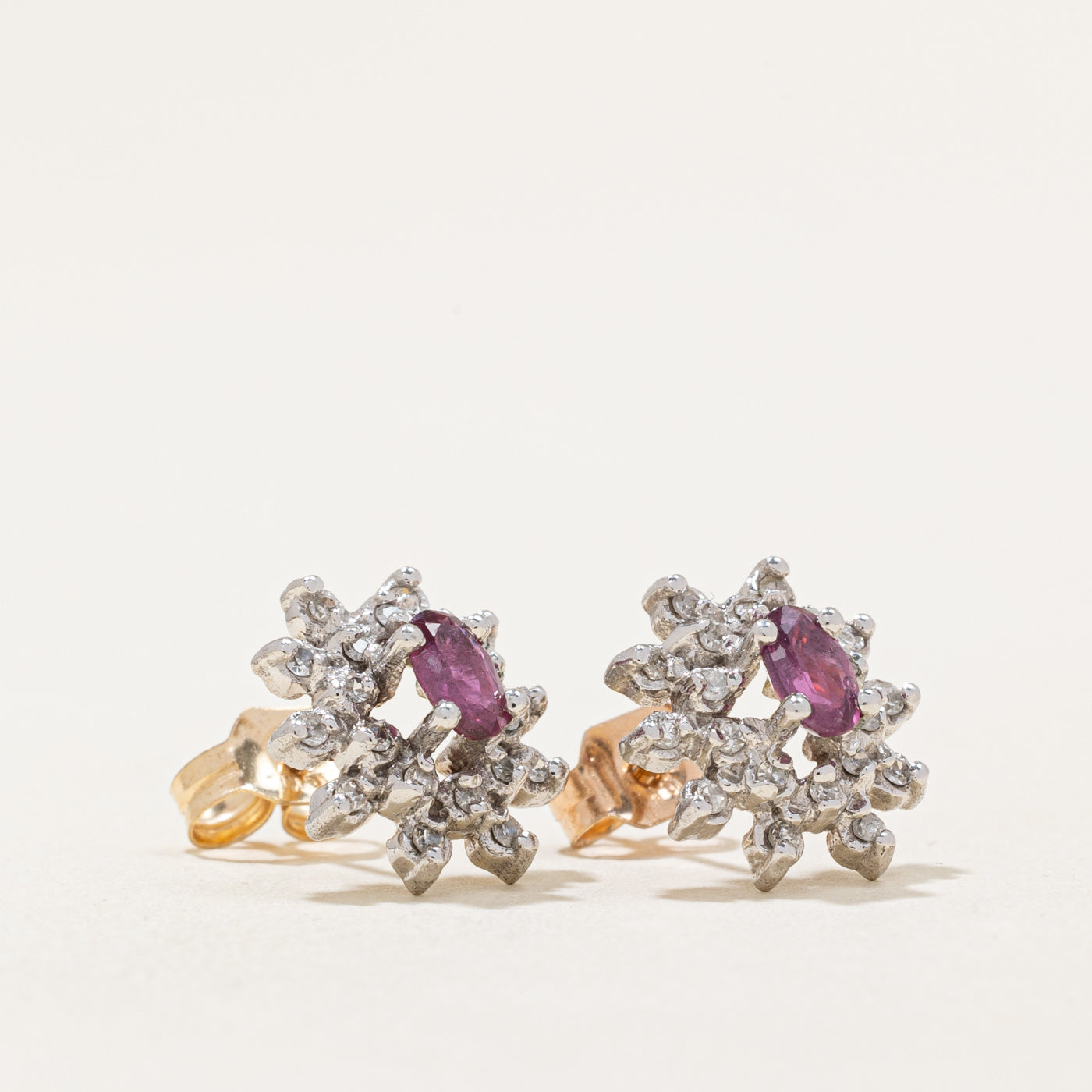 Ruby & Diamond Earrings | 0.50ctw, 0.20ctw |