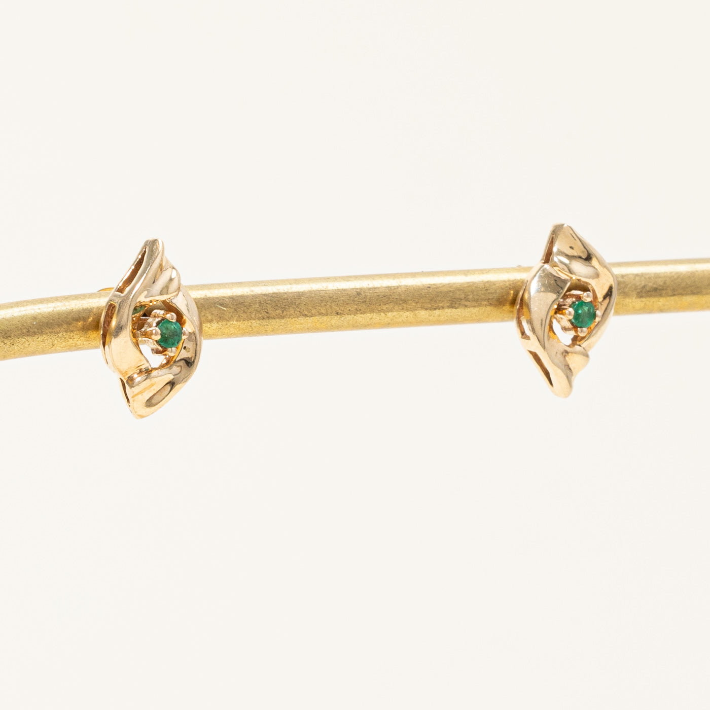 Emerald Stud Earrings | 0.06ctw |
