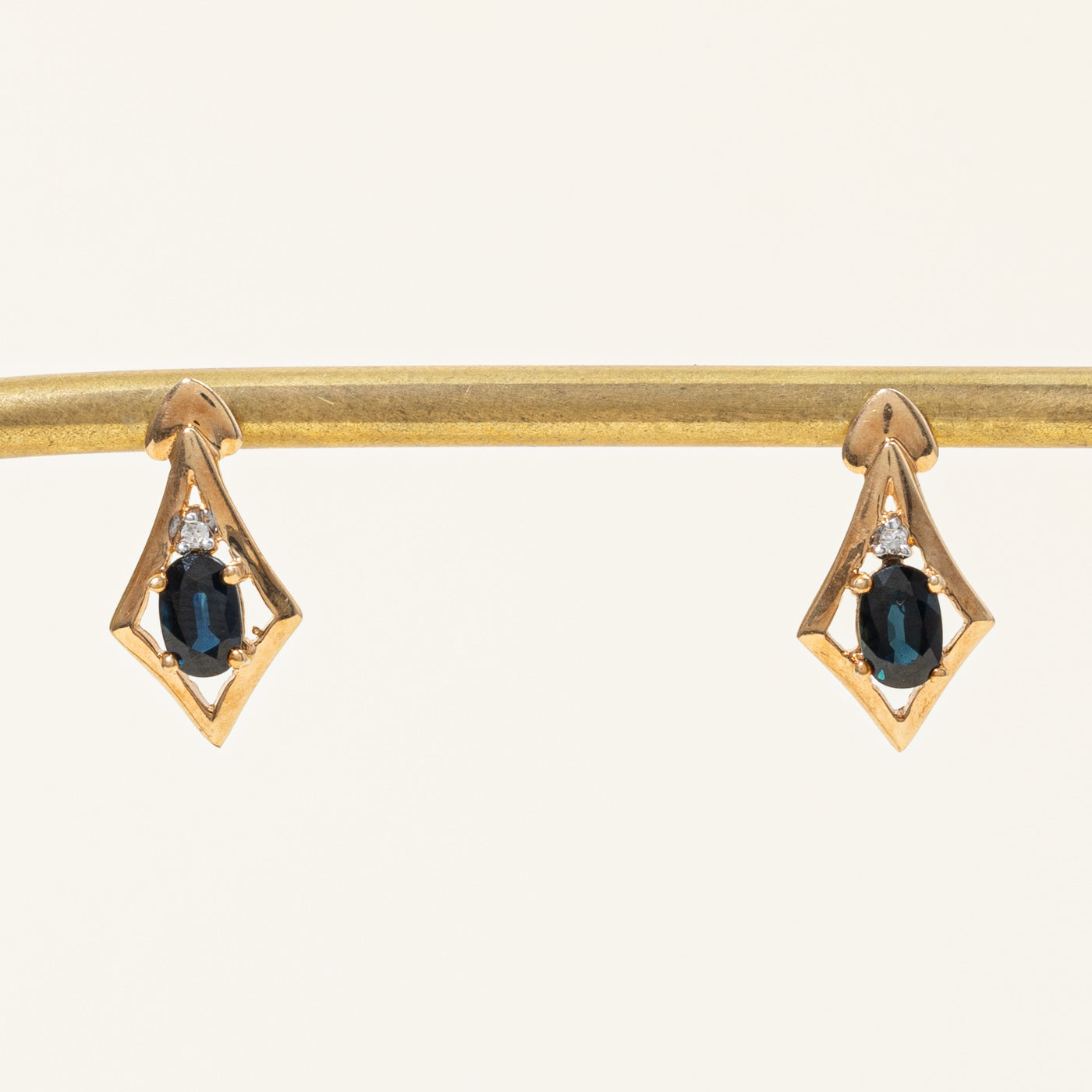 Sapphire & Diamond Earrings | 1.30ctw, 0.02ctw |