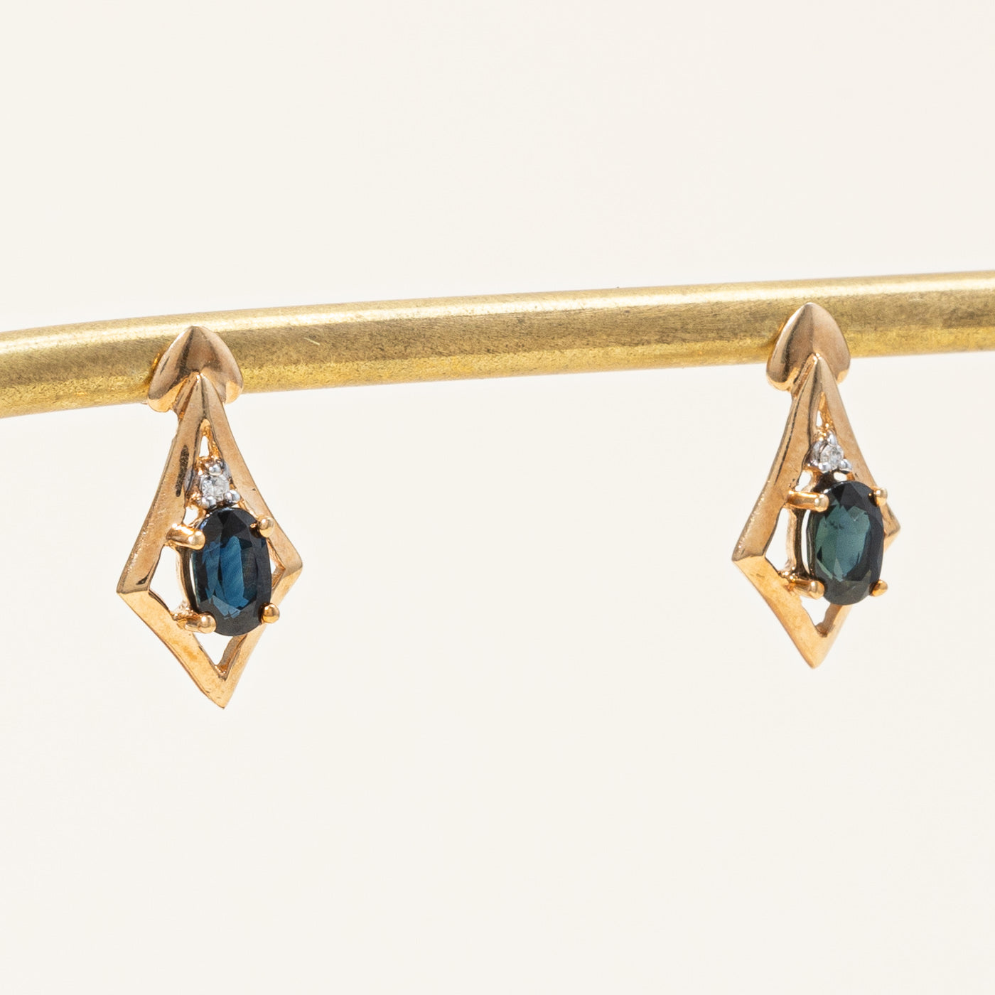 Sapphire & Diamond Earrings | 1.30ctw, 0.02ctw |