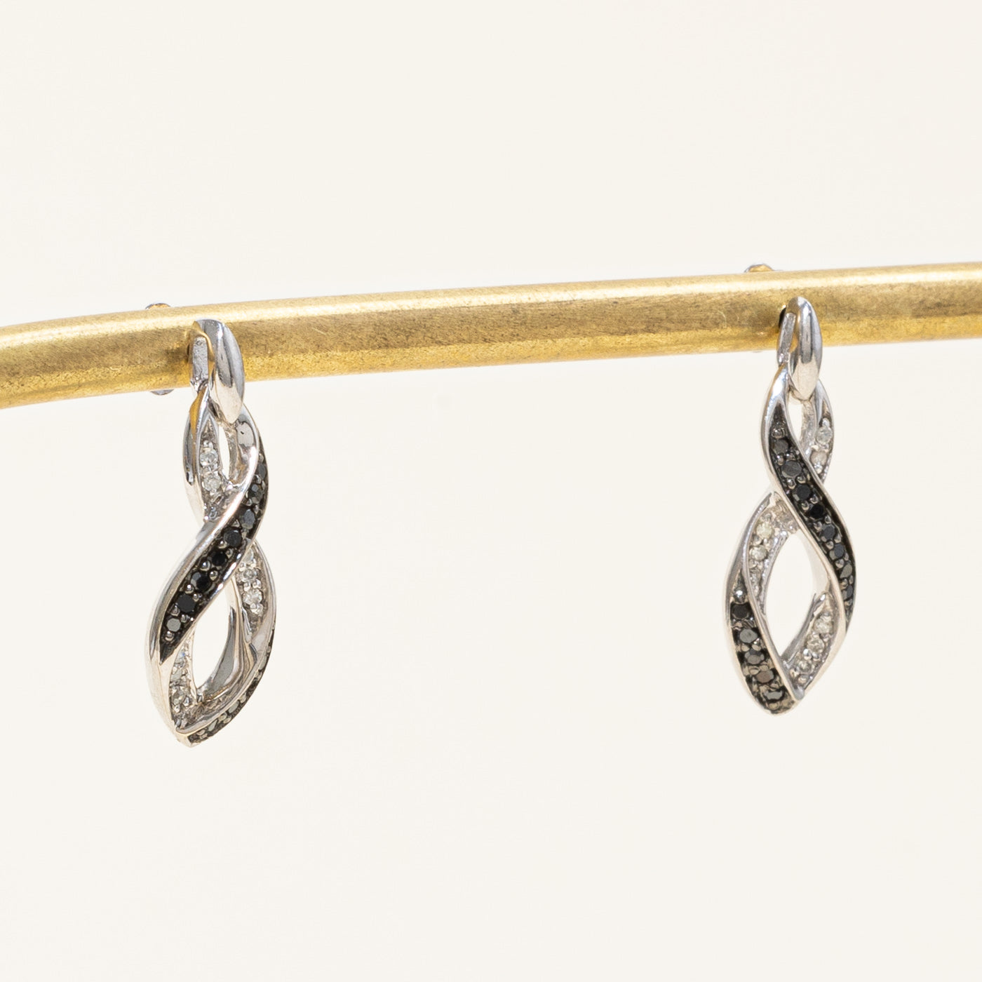 Black & White Diamond Earrings | 0.13ctw, 0.08ctw |