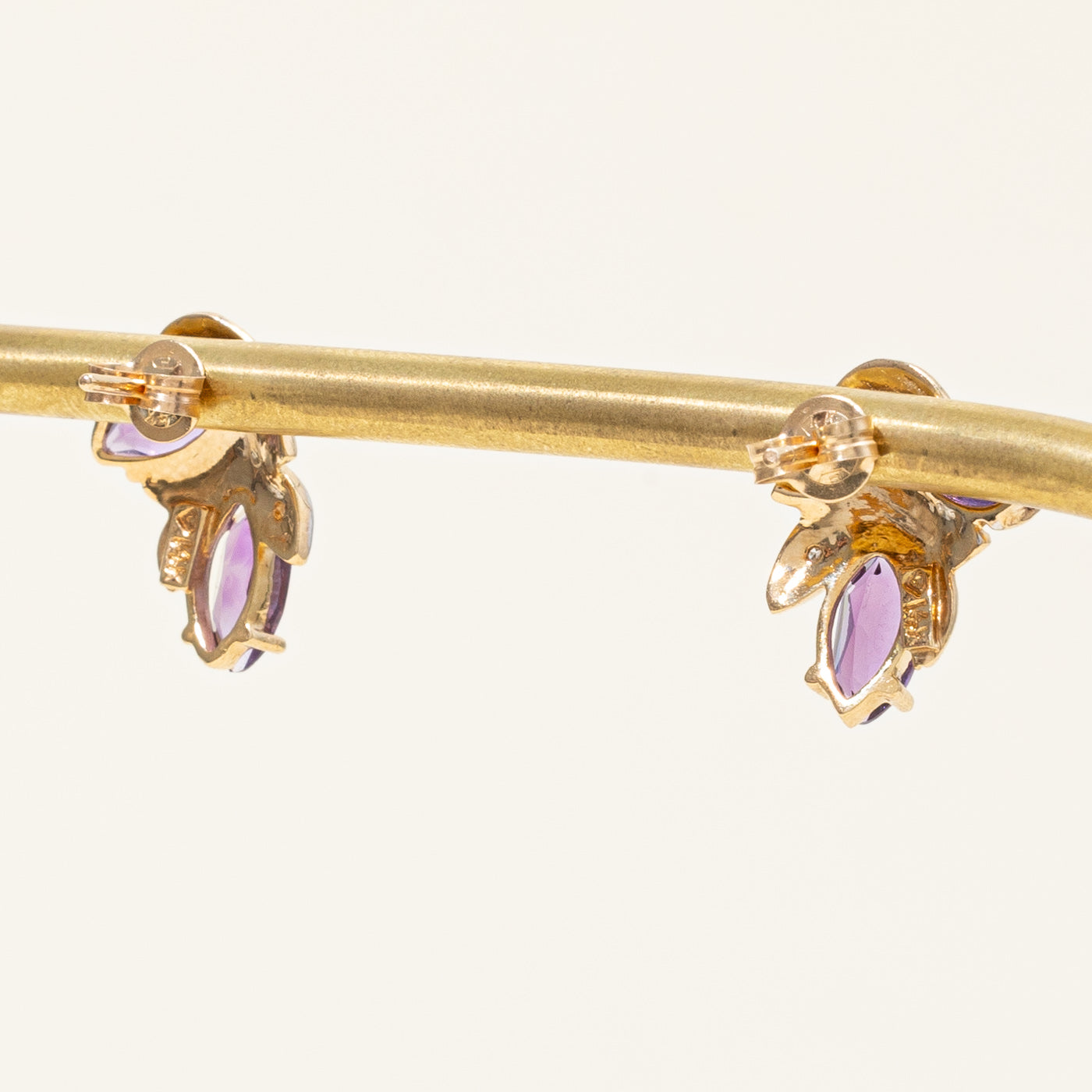 Amethyst & Diamond Earrings | 1.50ctw, 0.02ctw |