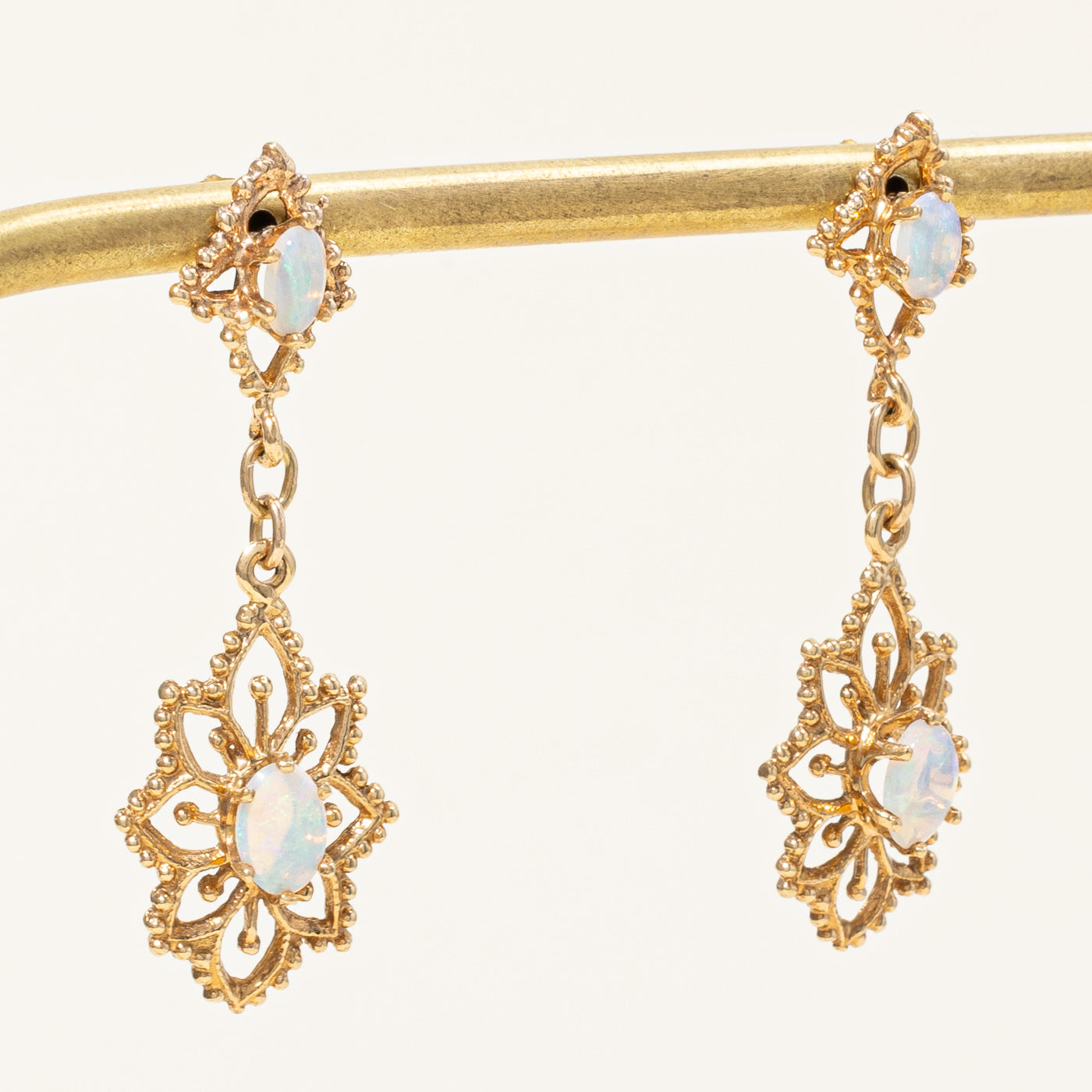 Ornate Opal Drop Earrings | 1.00ctw |