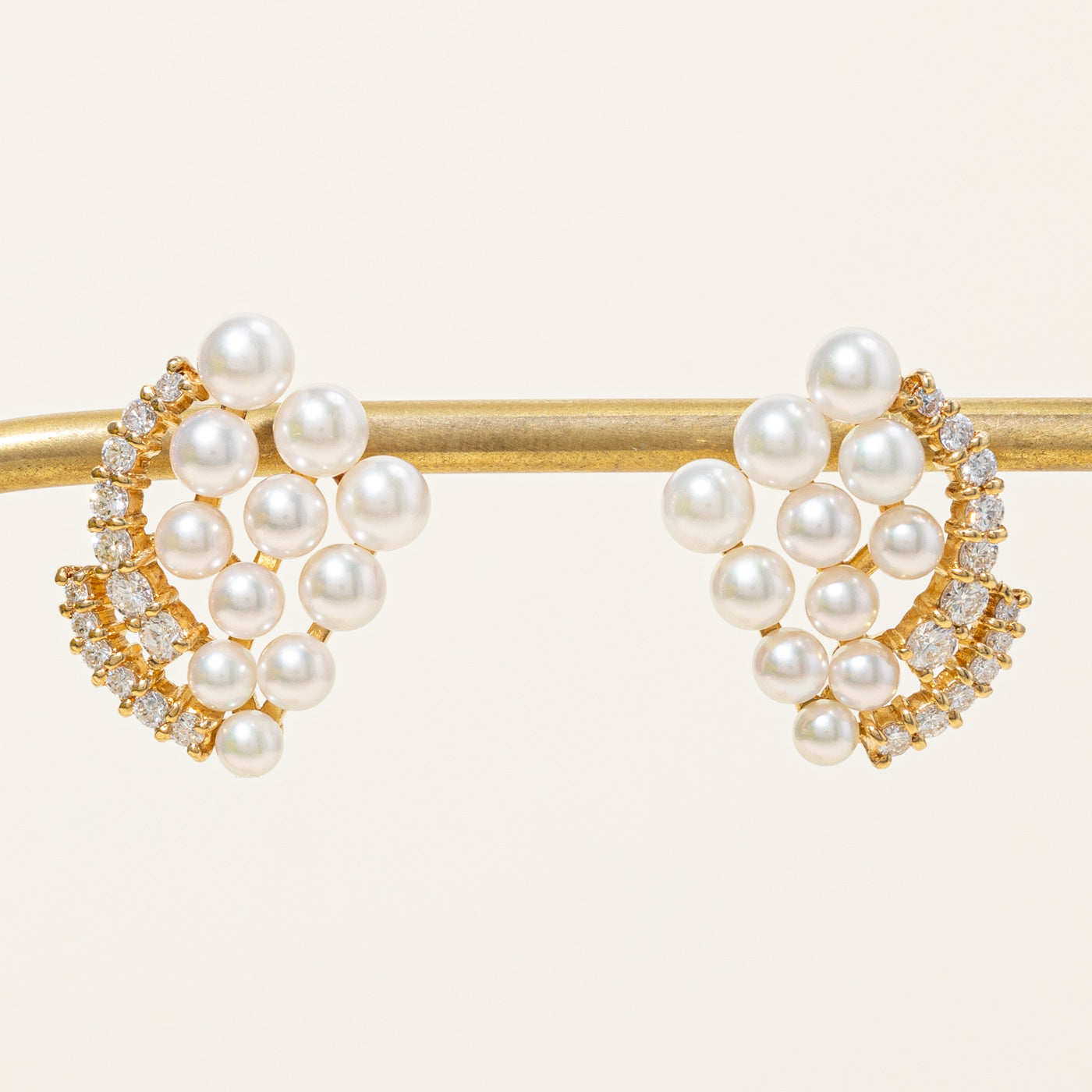 Pearl & Diamond Earrings | 12.76ctw, 1.10ctw |