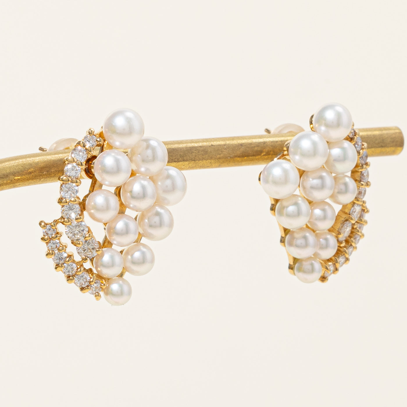 Pearl & Diamond Earrings | 12.76ctw, 1.10ctw |