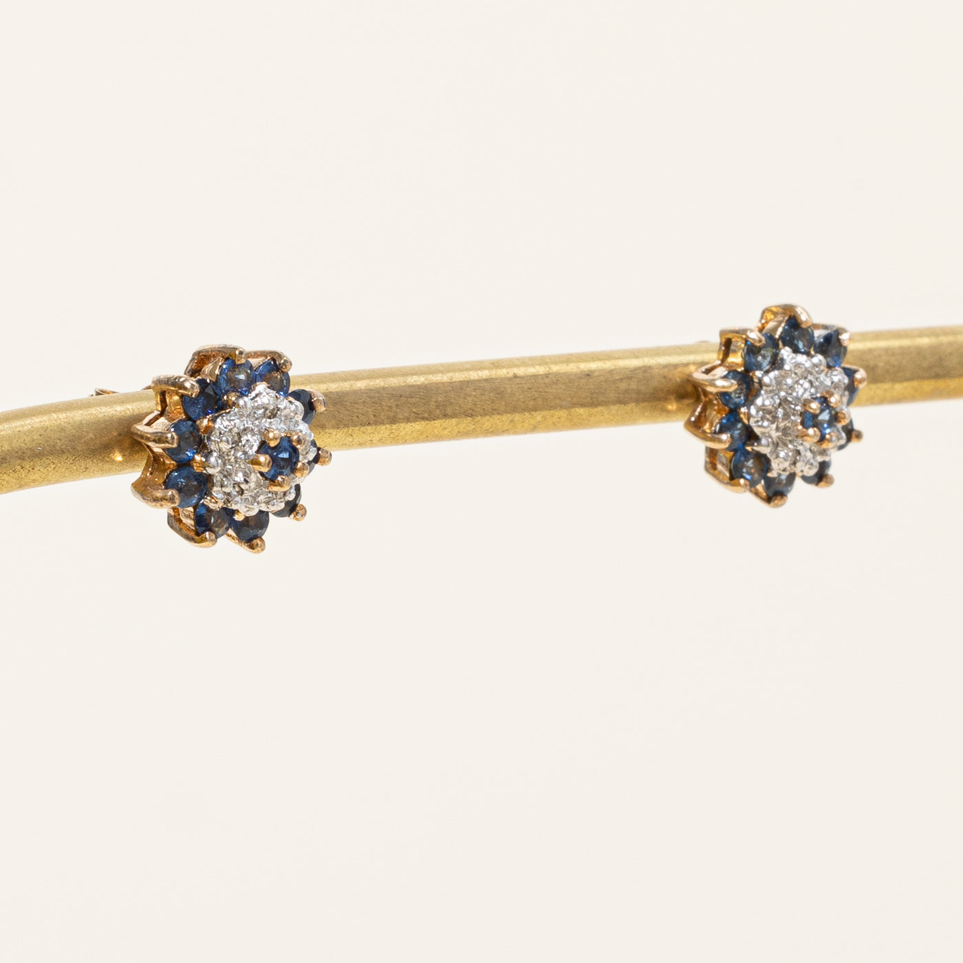 Sapphire & Diamond Earrings | 1.00ctw, 0.03ctw |
