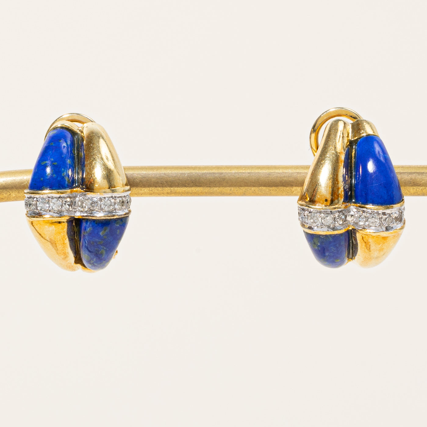 Lapis Lazuli & Diamond Earrings | 6.00ctw, 0.24ctw |