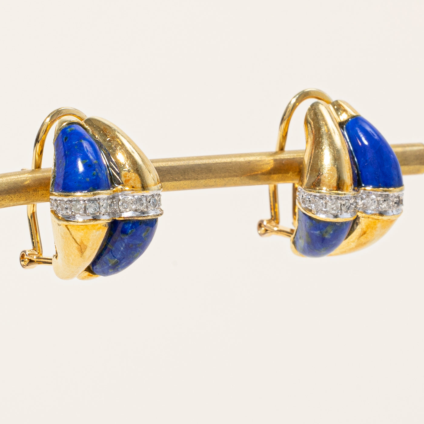 Lapis Lazuli & Diamond Earrings | 6.00ctw, 0.24ctw |