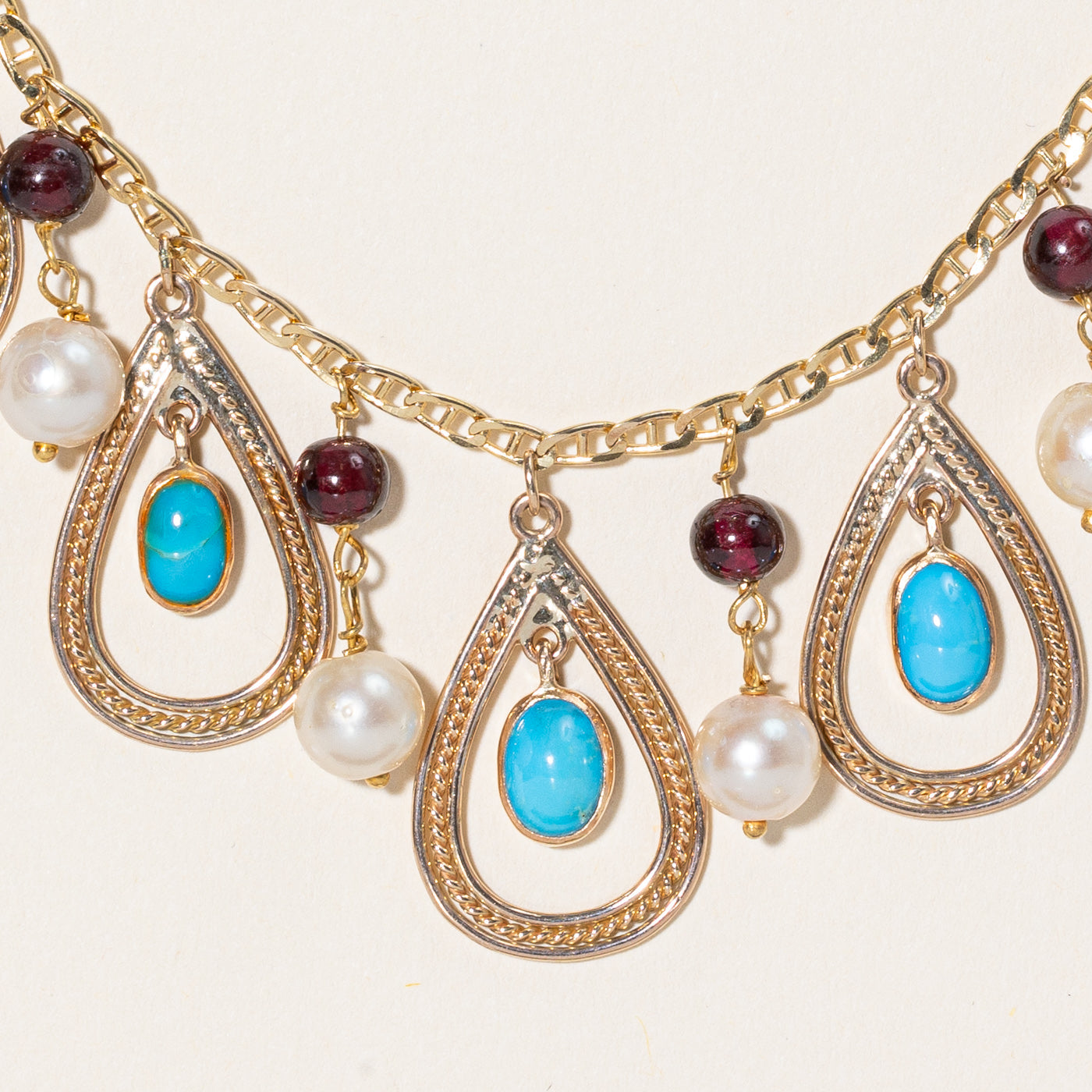 Multi Gemstone Cocktail Necklace | 34.00ctw | 17" |
