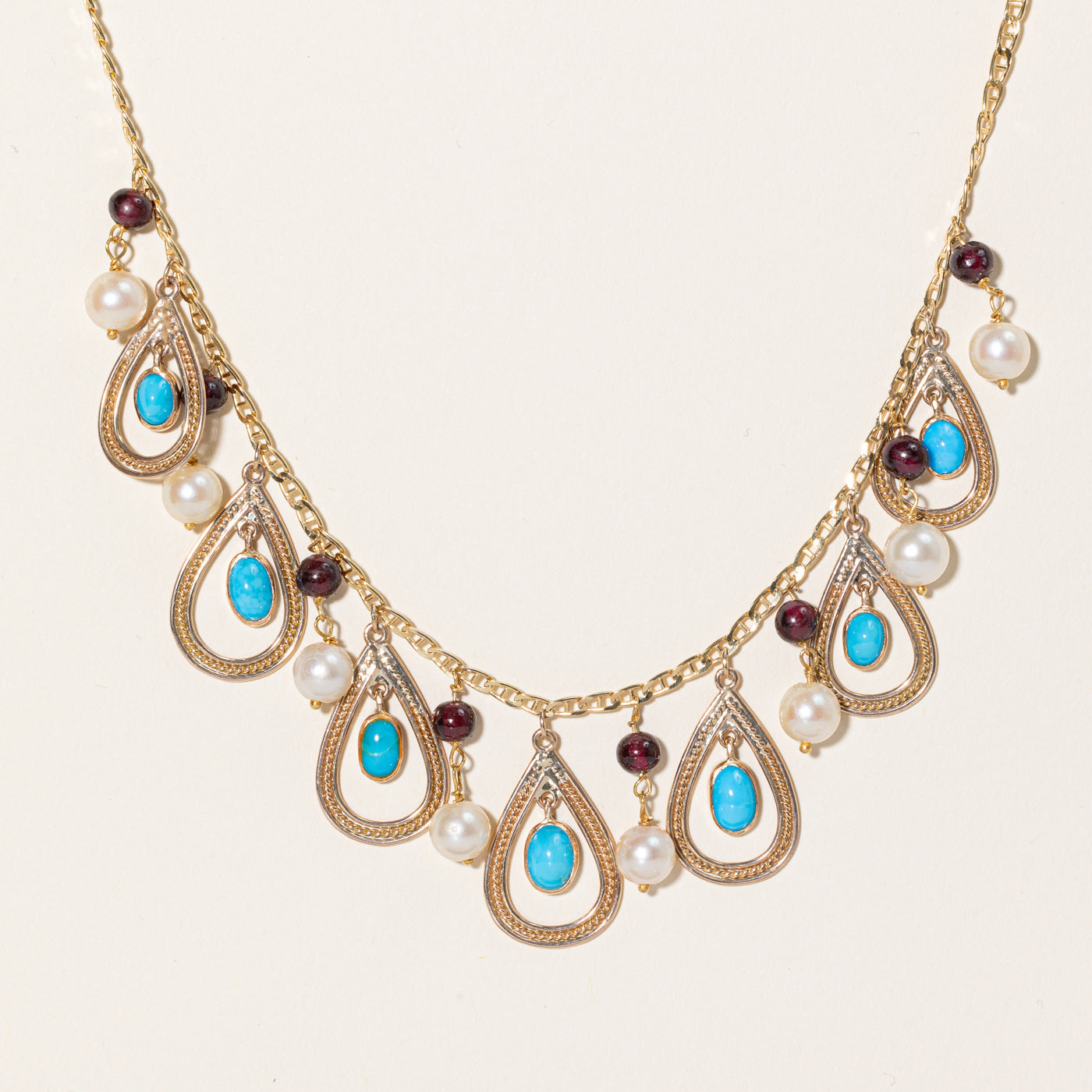 Multi Gemstone Cocktail Necklace | 34.00ctw | 17" |