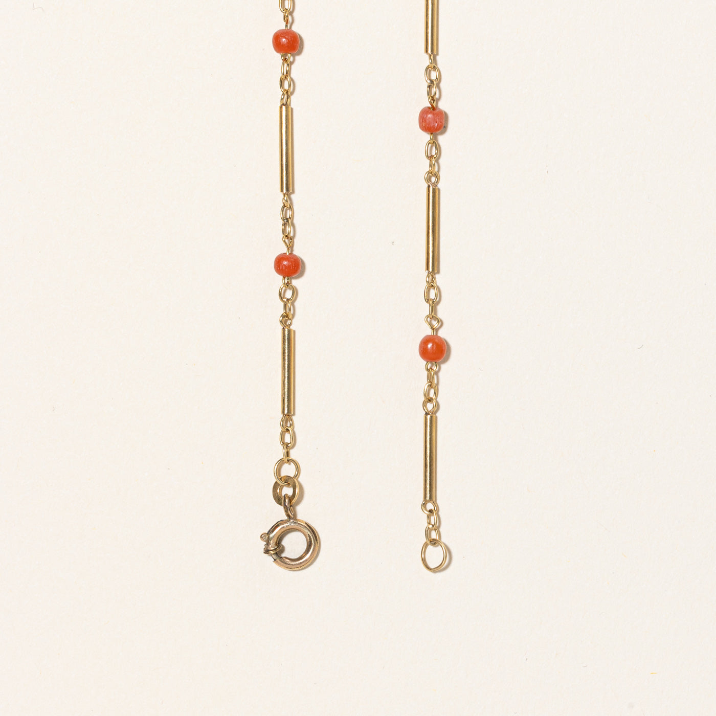 Coral Bead Necklace | 3.50ctw | 17" |