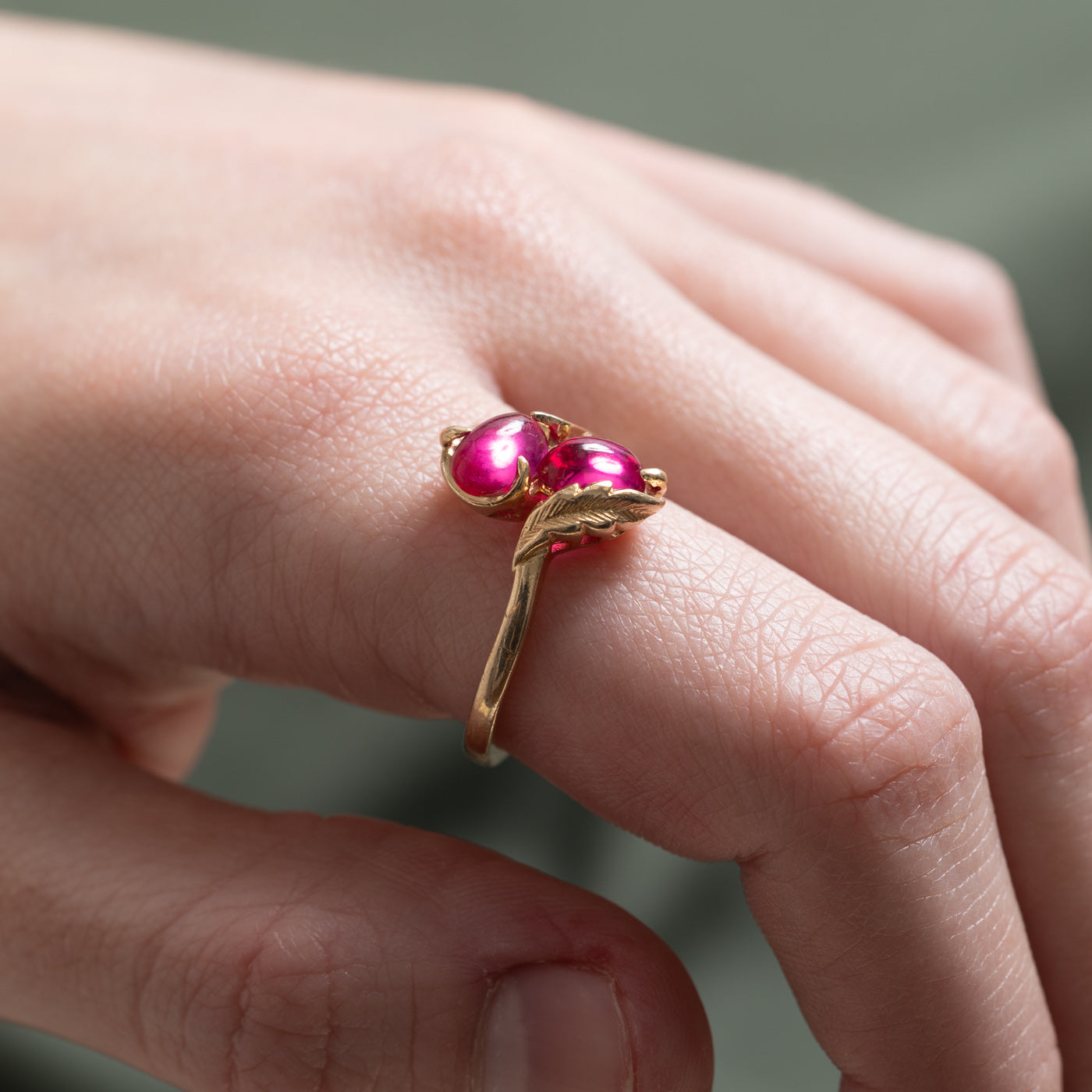 Two Stone Synthetic Ruby Ring | 2.26ctw | SZ 8.5
