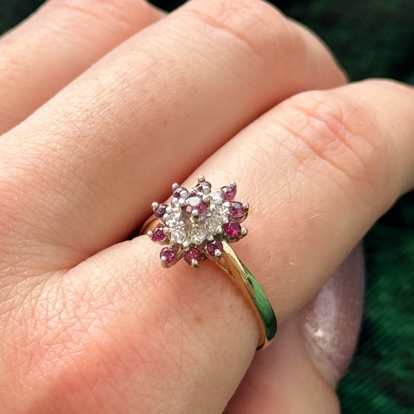 Ruby & Diamond Cocktail Ring | 0.20ctw, 0.08ctw | SZ 6.75 |