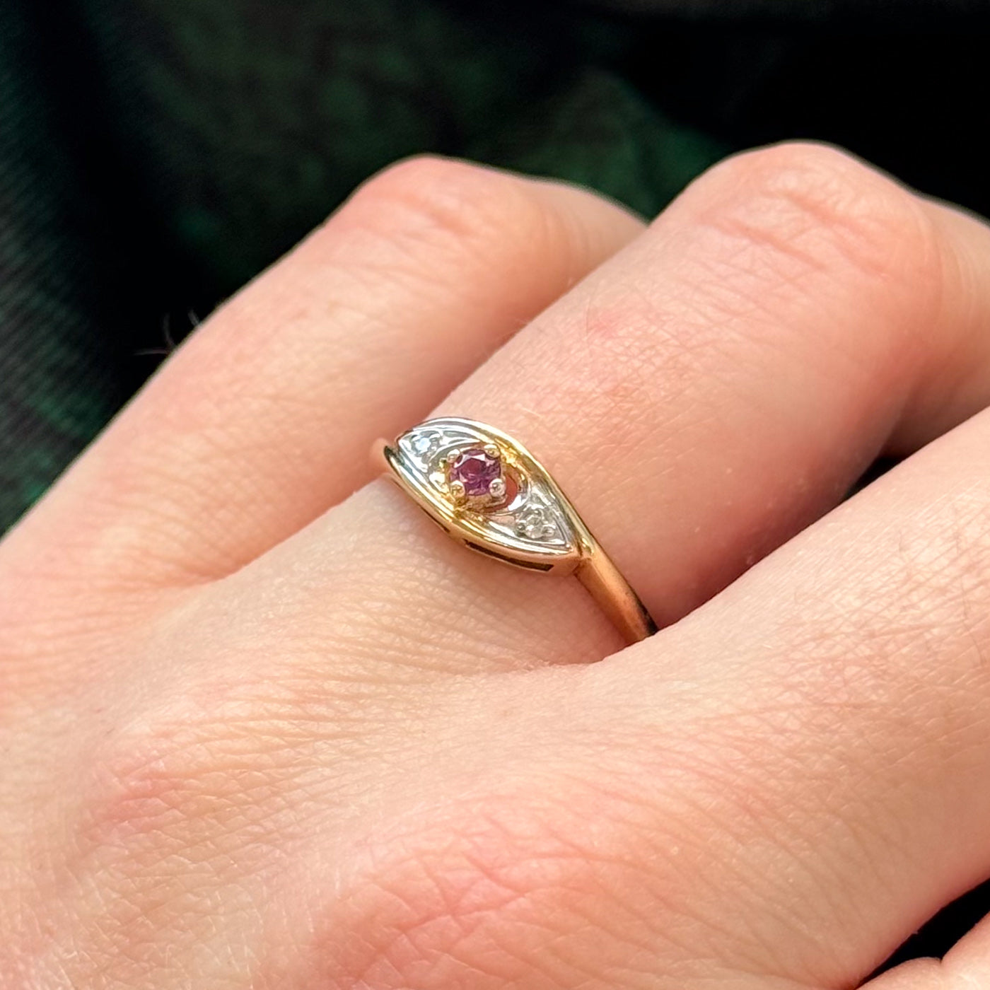 Ruby & Diamond Ring | 0.06ct, 0.01ctw | SZ 6 |