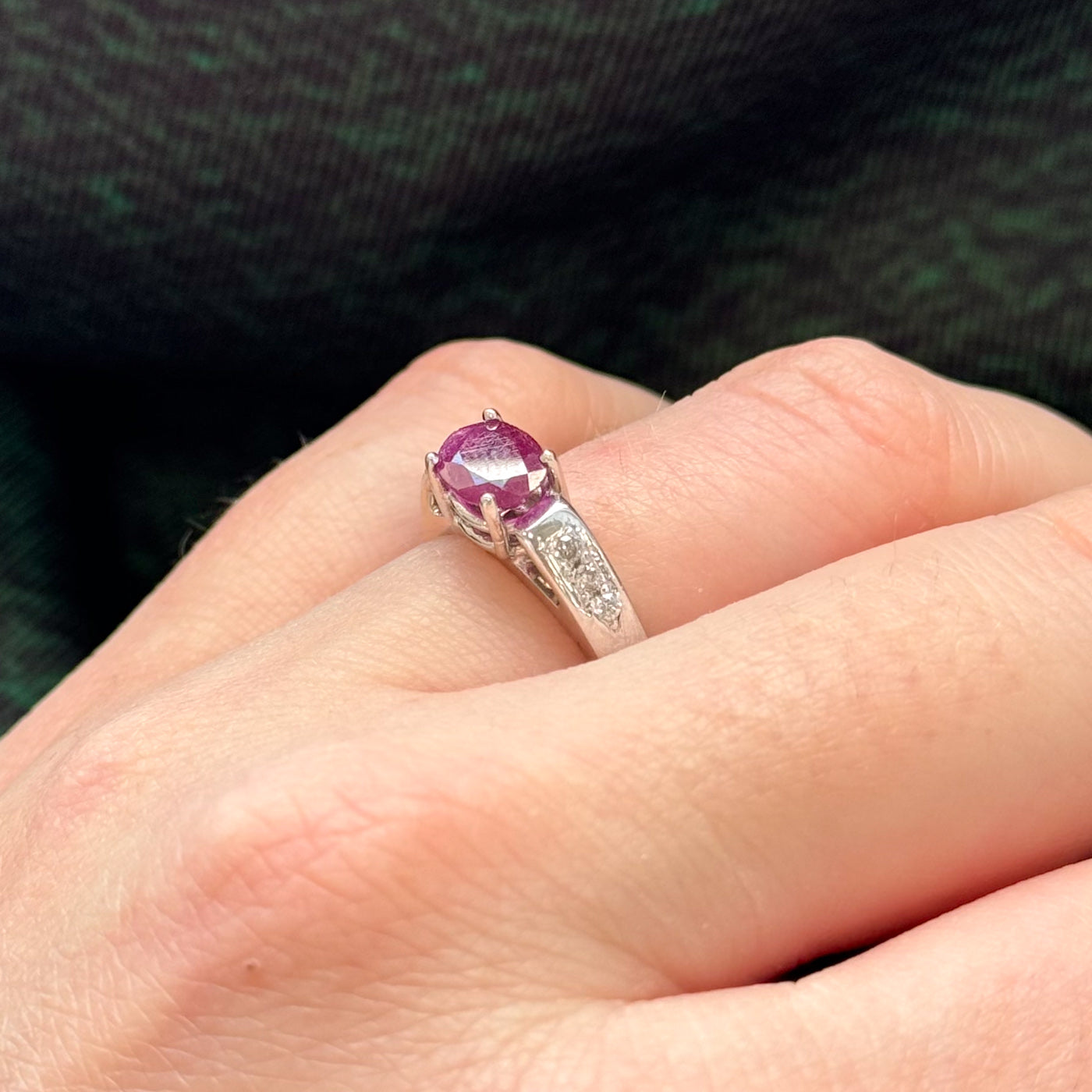 Ruby & Diamond Cocktail Ring | 0.60ct, 0.06ctw | SZ 4.75 |