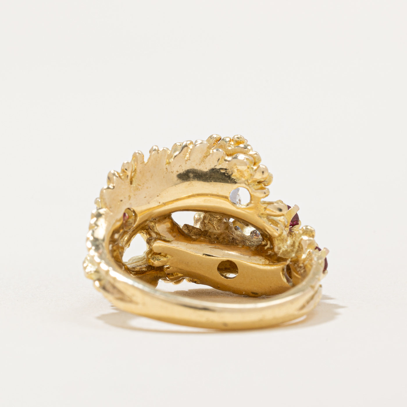 Ruby & Diamond Abstract Ring | 0.32ctw, 0.18ctw | SZ 5.5 |