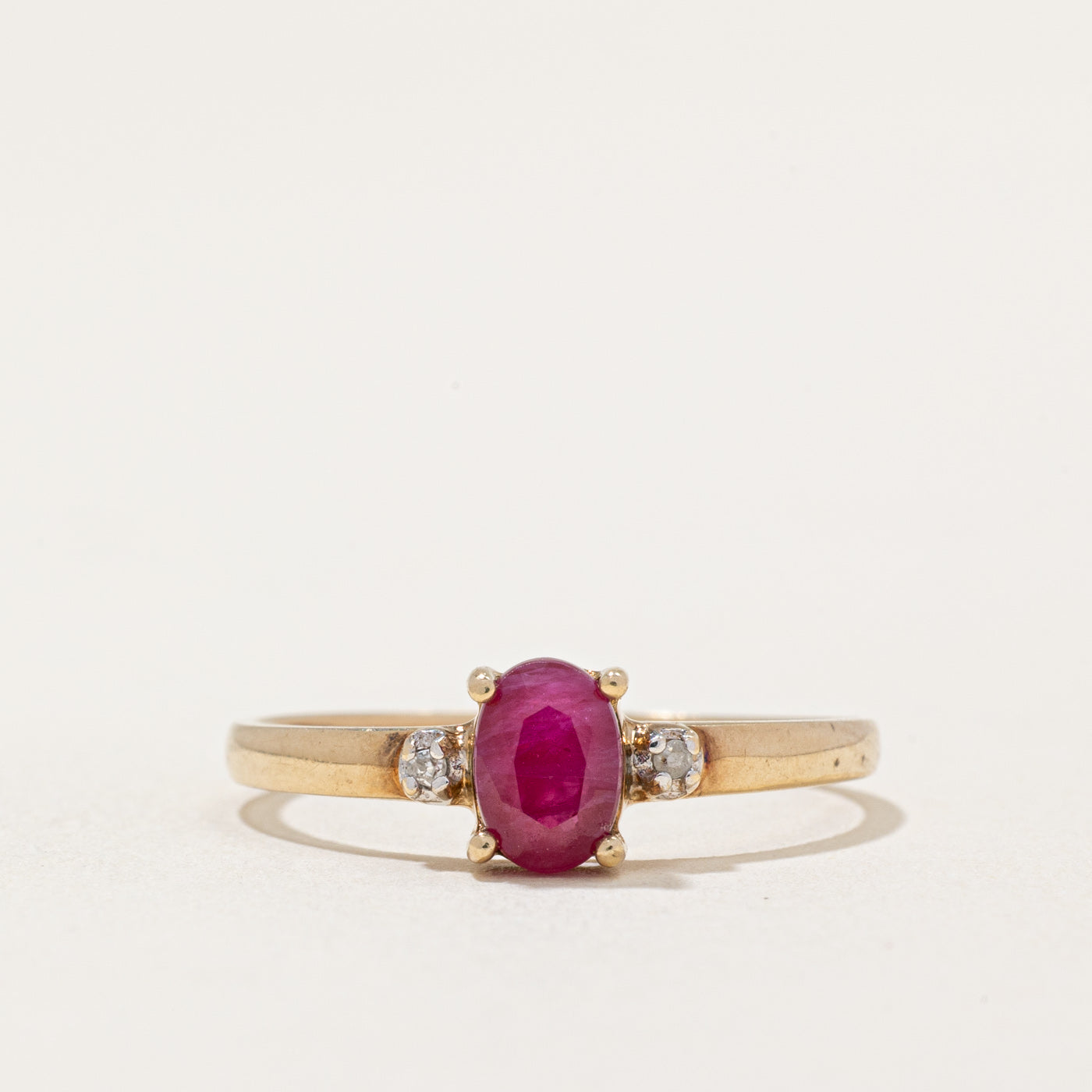 Ruby & Diamond Ring | 0.60ct, 0.01ctw | SZ 6.75 |
