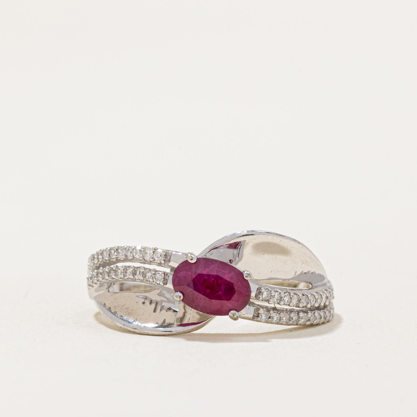 Ruby & Diamond Waterfall Ring | 0.20ct, 0.08ctw | SZ 5.25 |