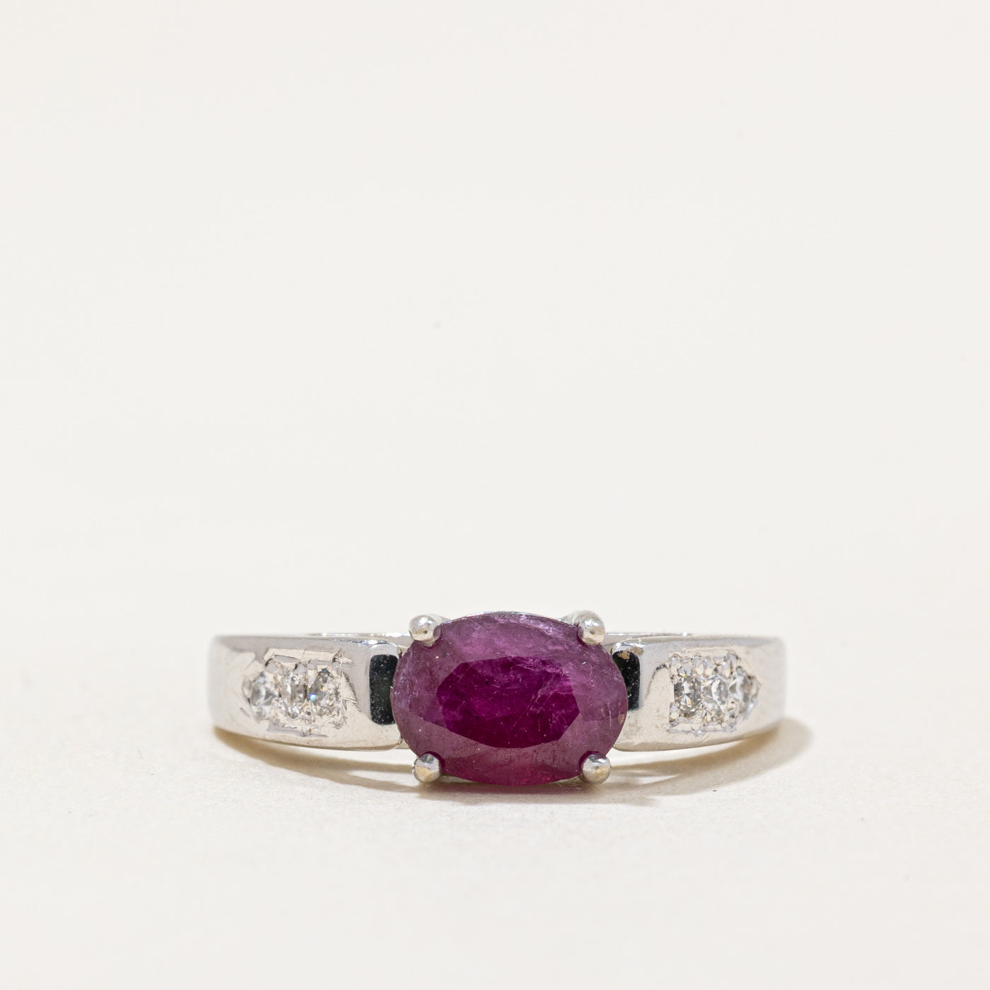 Ruby & Diamond Cocktail Ring | 0.60ct, 0.06ctw | SZ 4.75 |