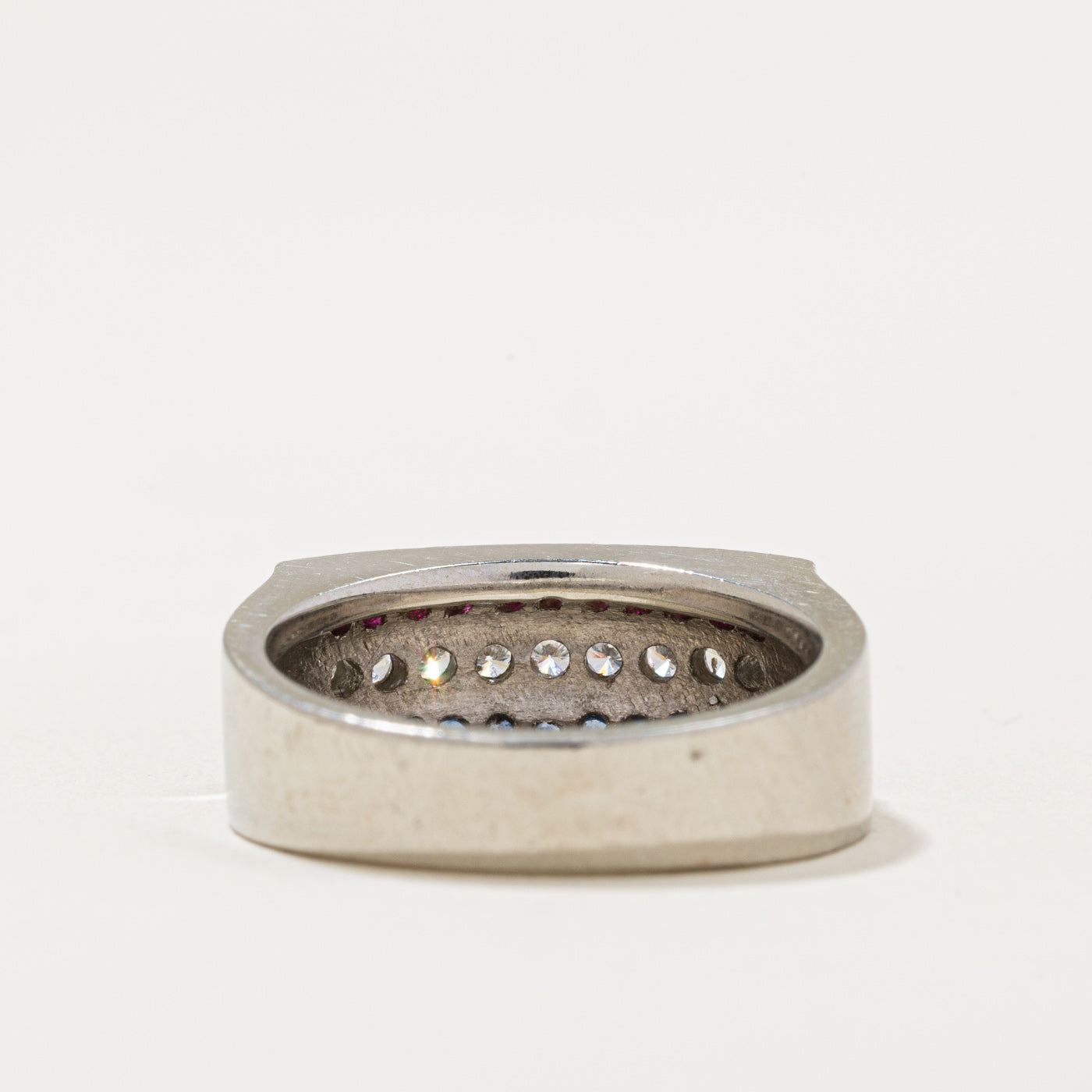 Multi Gemstone 'Red, White & Blue' Ring | 0.40ctw | SZ 6.25 |