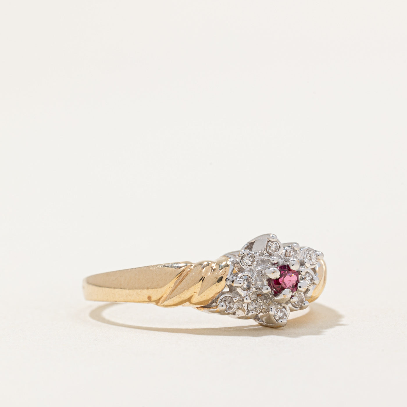 Diamond & Ruby Ring | 0.05ctw, 0.05ct | SZ 8.25 |