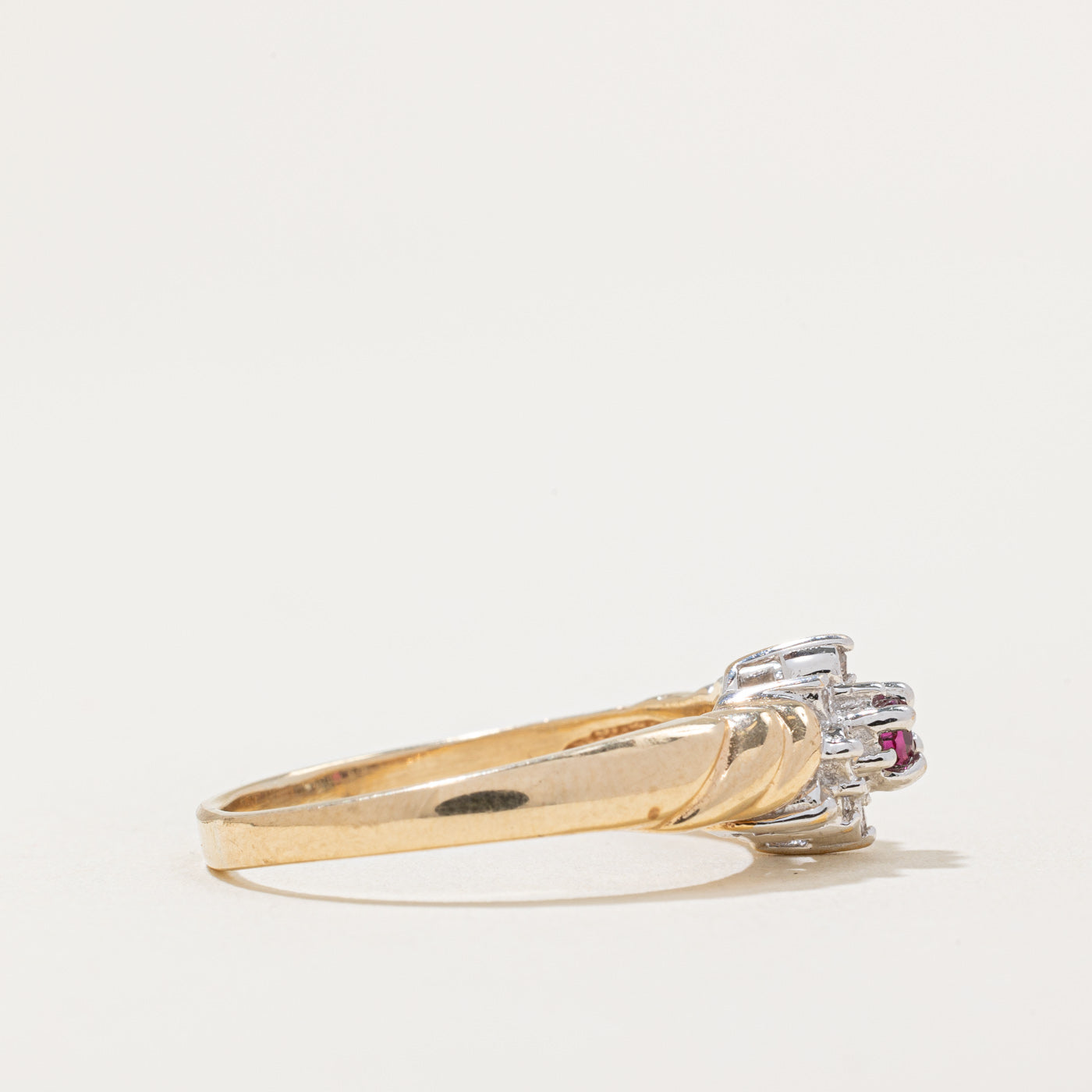 Diamond & Ruby Ring | 0.05ctw, 0.05ct | SZ 8.25 |