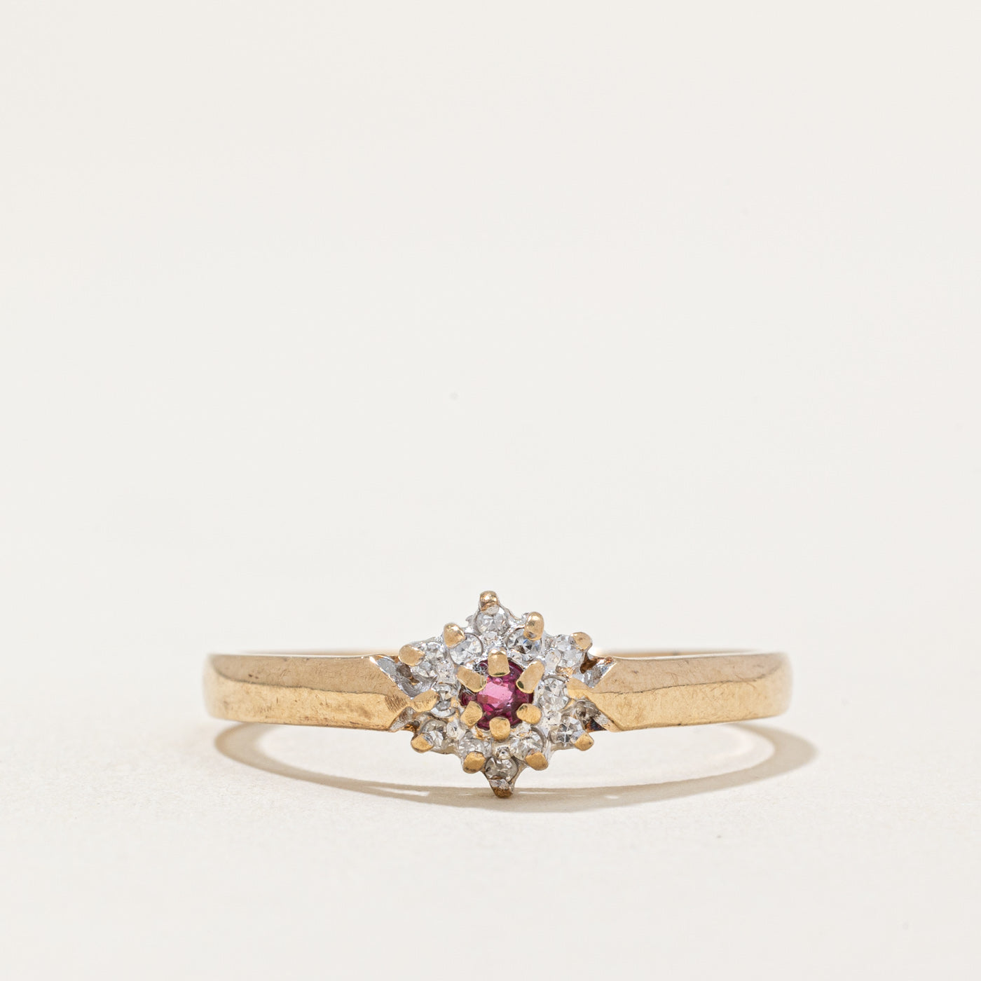 Diamond & Ruby Ring | 0.05ctw, 0.015ct | SZ 7.75 |