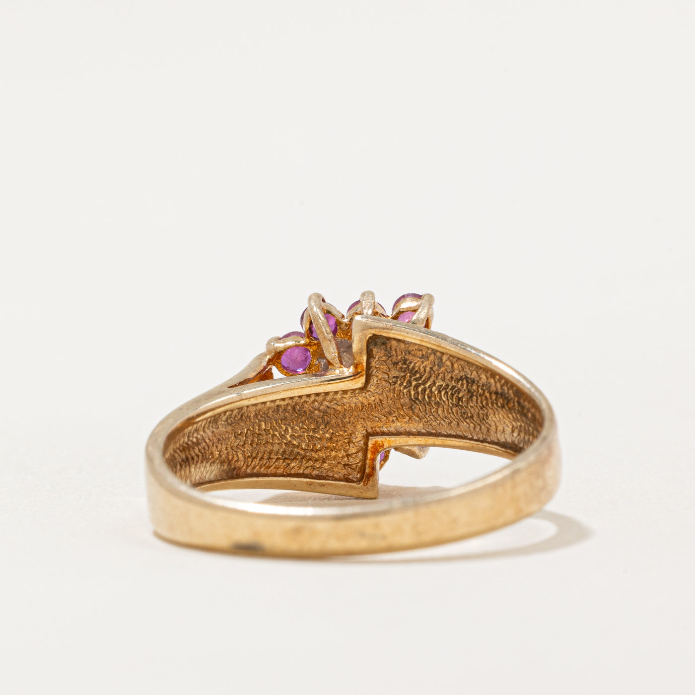 Ruby & Diamond Heart Ring | 0.15ctw, 0.005ct | SZ 6 |