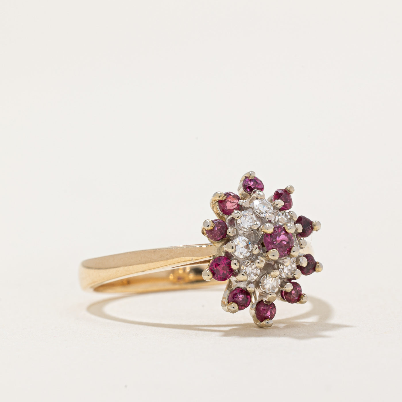 Ruby & Diamond Cocktail Ring | 0.20ctw, 0.08ctw | SZ 6.75 |