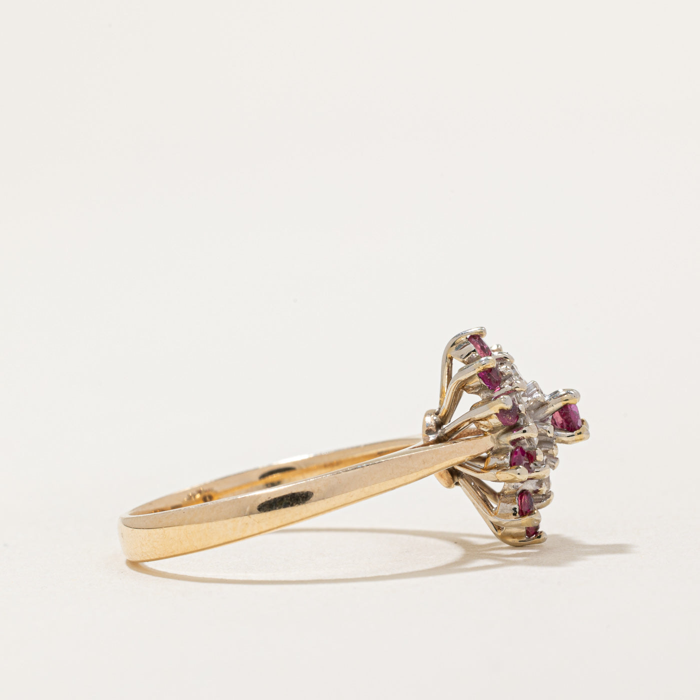 Ruby & Diamond Cocktail Ring | 0.20ctw, 0.08ctw | SZ 6.75 |