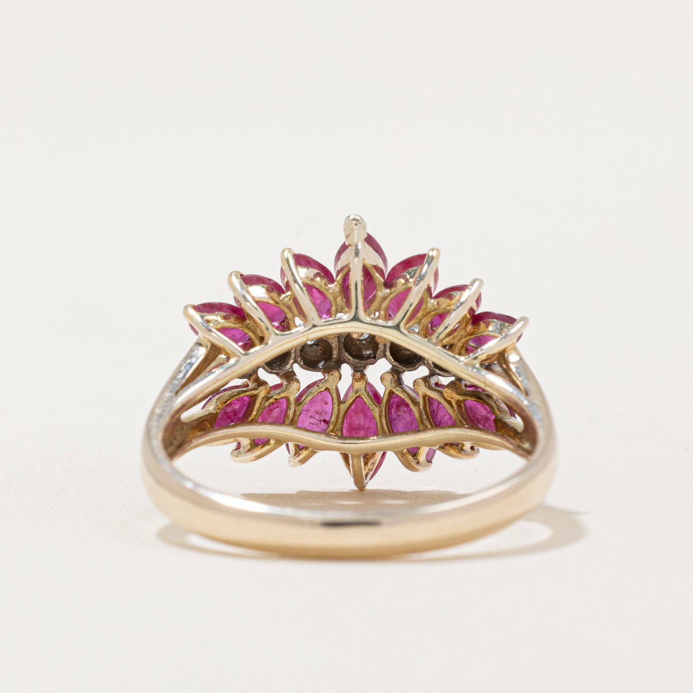 Ruby & Diamond Cocktail Ring | 1.00ctw, 0.035ctw | SZ 6.75 |