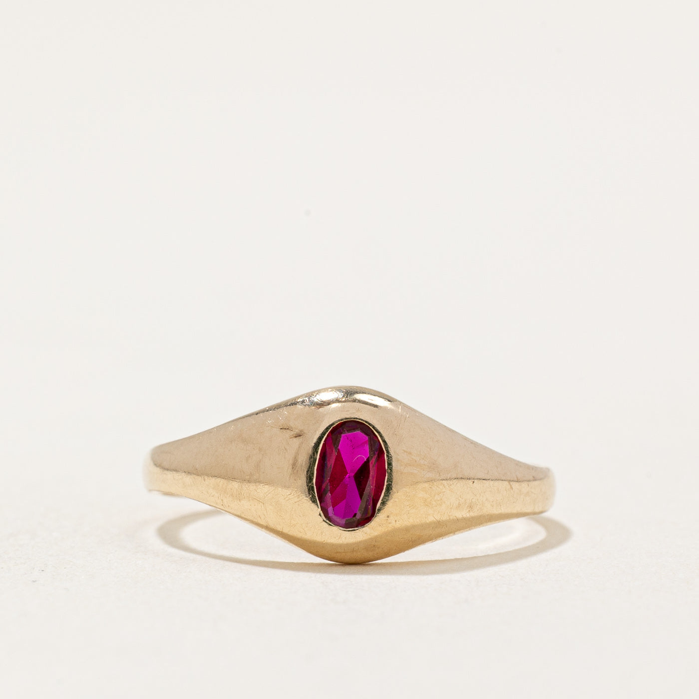 Flush Set Ruby Ring | 0.13ct | SZ 3.75 |