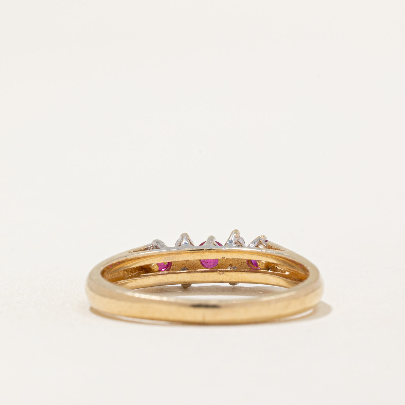 Synthetic Ruby & Natural Diamond Ring | 0.23ctw, 0.04ctw | SZ 6.75 |