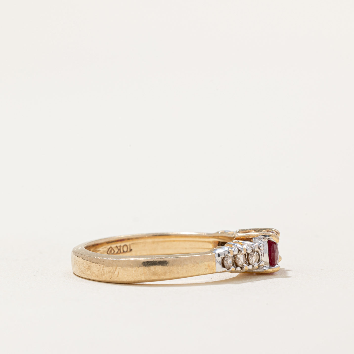 Ruby & Diamond Cocktail Ring | 0.28ct, 0.06ctw | SZ 5.5 |