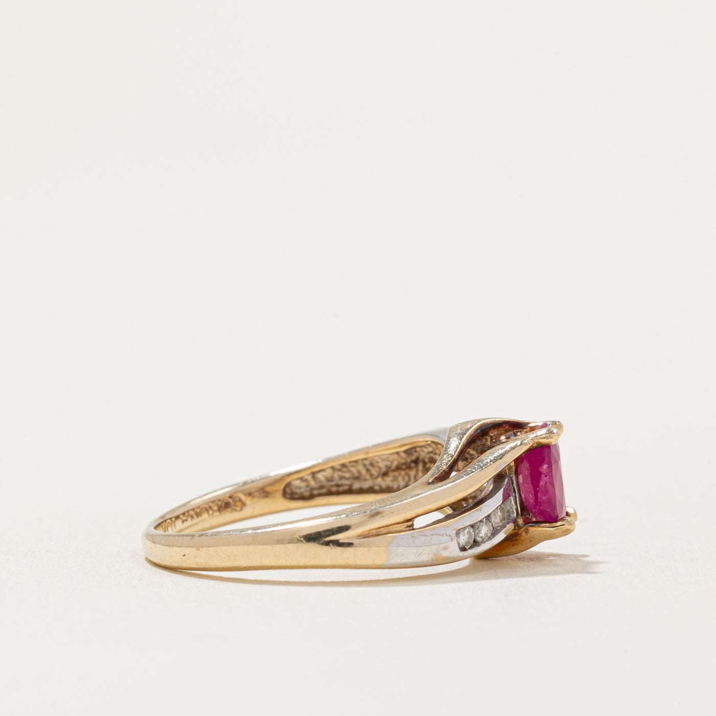 Ruby & Diamond Waterfall Ring | 0.40ct, 0.03ctw | SZ 5.25 |