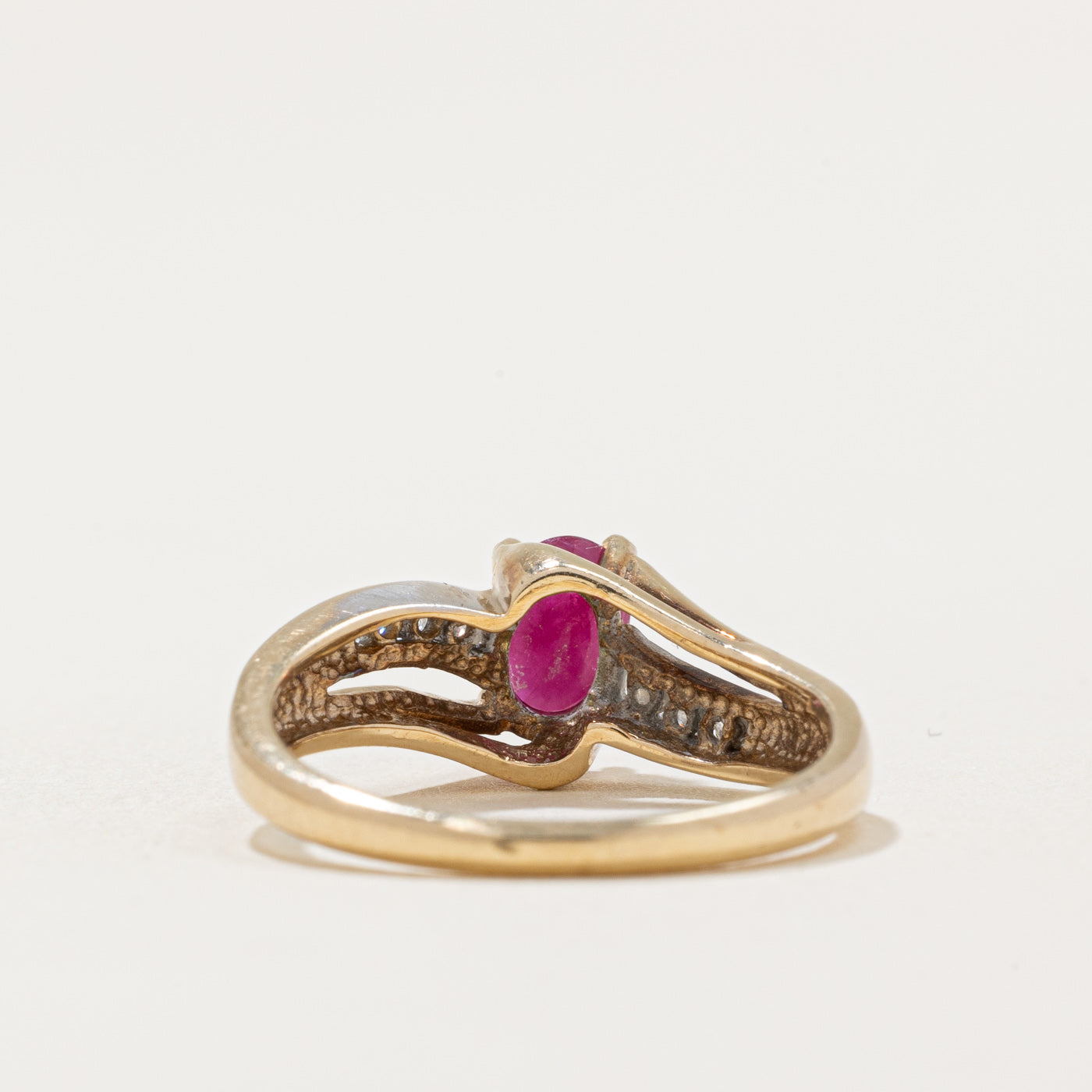 Ruby & Diamond Waterfall Ring | 0.40ct, 0.03ctw | SZ 5.25 |