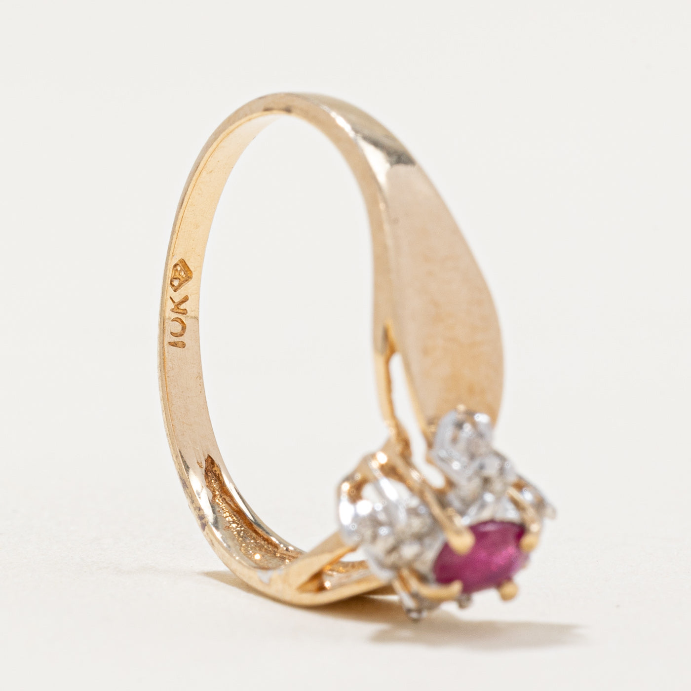 Ruby & Diamond Ring | 0.13ct, 0.06ctw | SZ 6 |