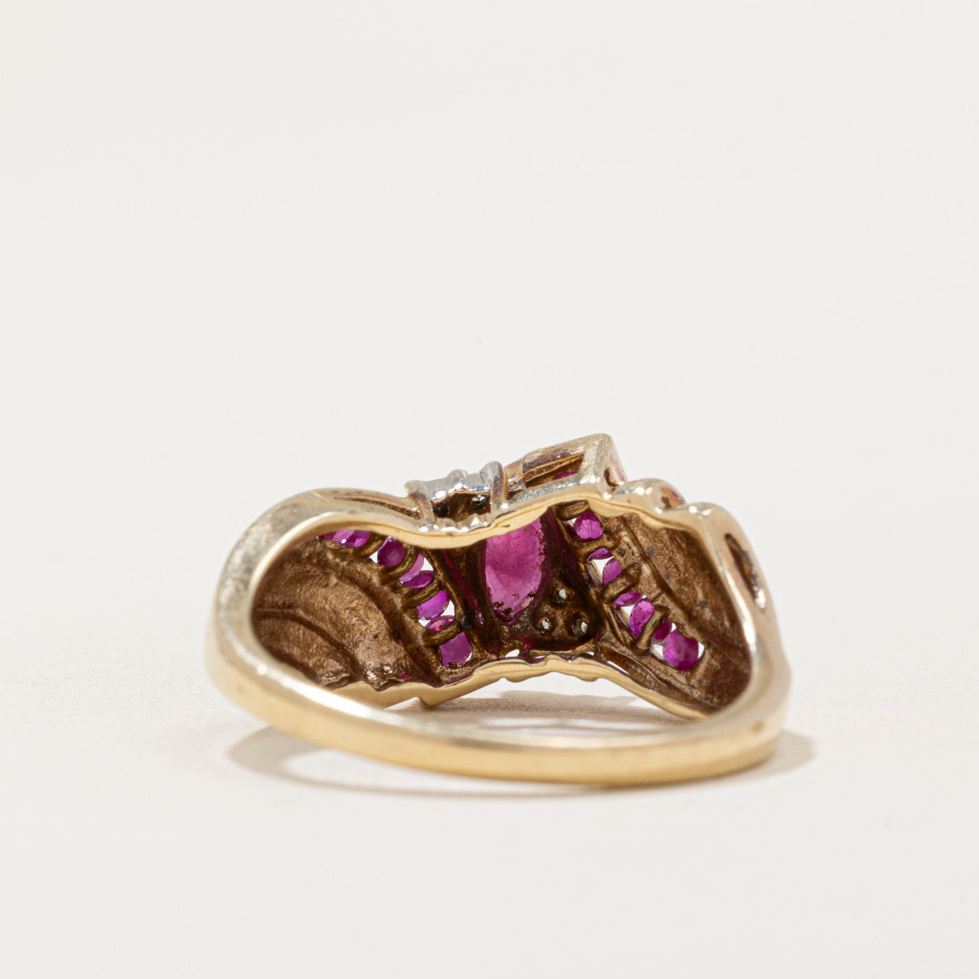 Ruby & Diamond Waterfall Ring | 0.30ctw, 0.02ctw | SZ 7 |