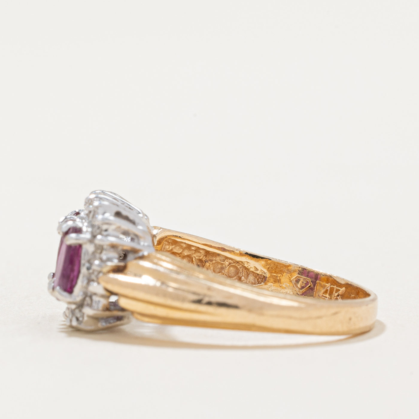 Ruby & Clear Sapphire Ring | 0.60ctw, 0.12ctw | SZ 5.25 |