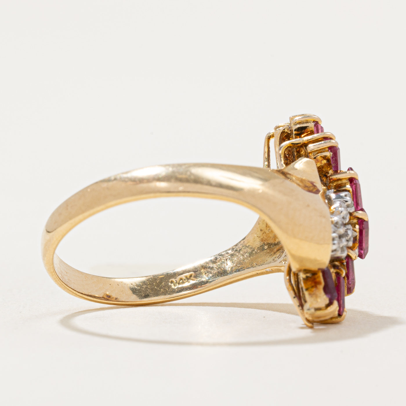 Ruby & Diamond Waterfall Ring | 1.20ctw, 0.06ctw | SZ 7.25 |