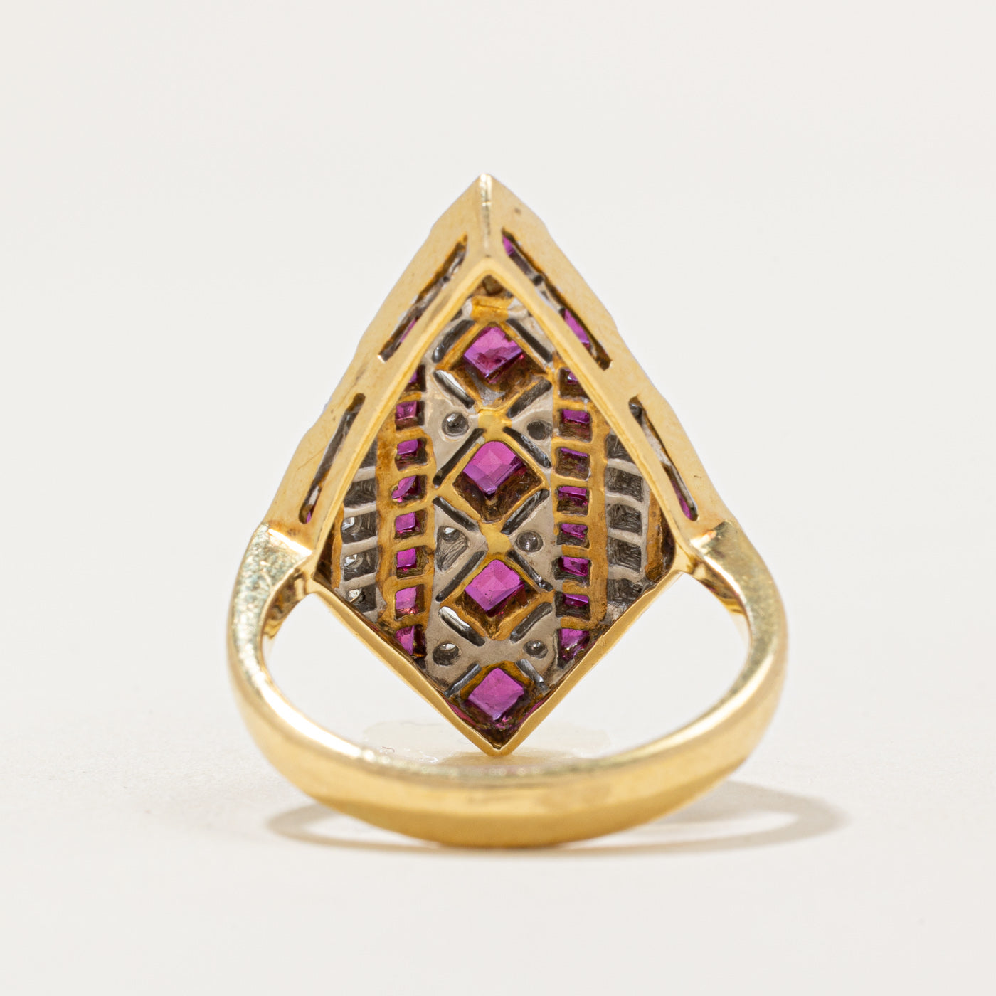 Ruby & Diamond Cocktail Ring | 0.50ctw, 0.10ctw | SZ 6.5 |