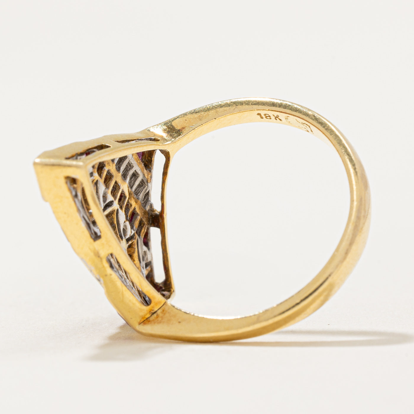 Ruby & Diamond Cocktail Ring | 0.50ctw, 0.10ctw | SZ 6.5 |