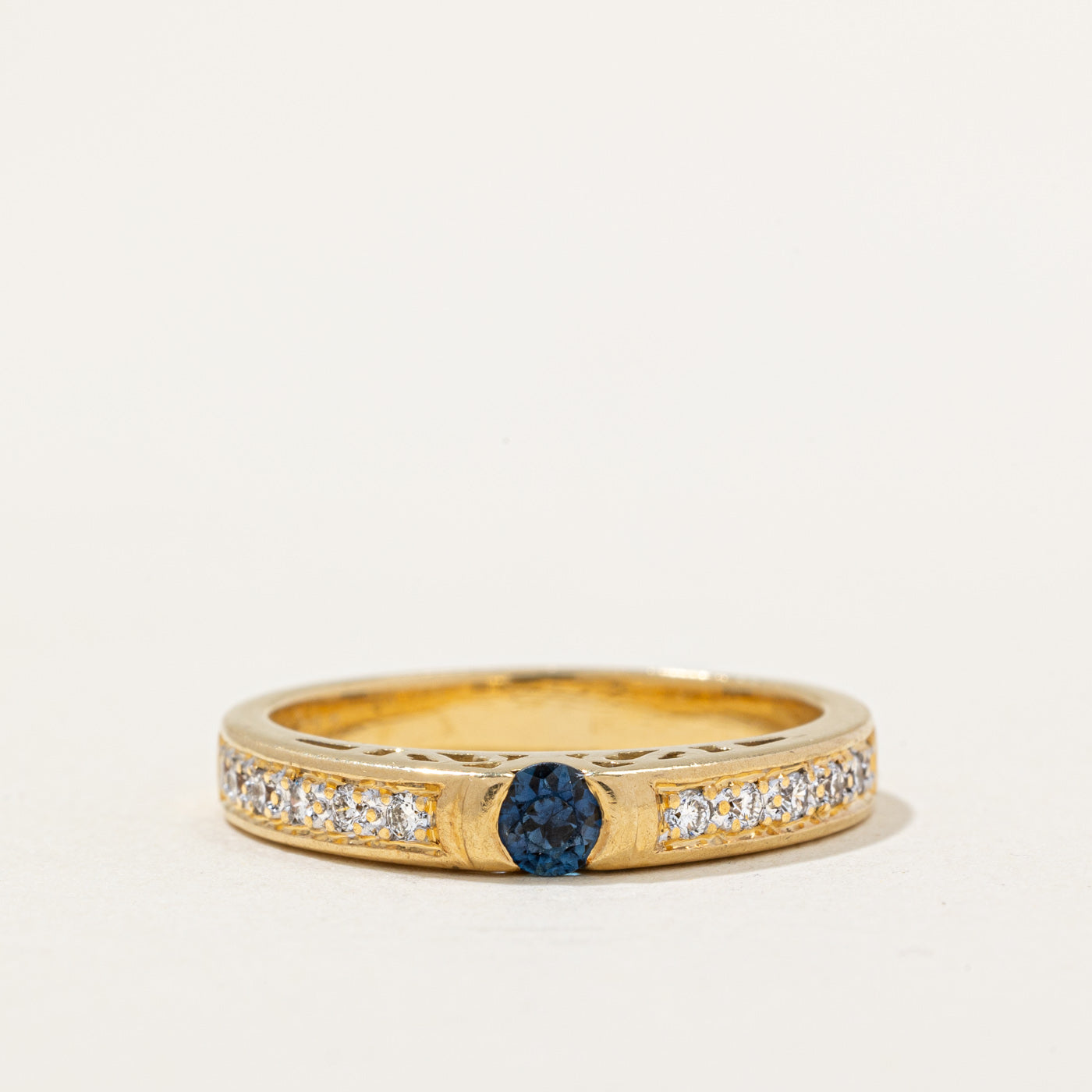 Diamond & Sapphire Ring | 0.22ctw, 0.18ct | SZ 7.75 |