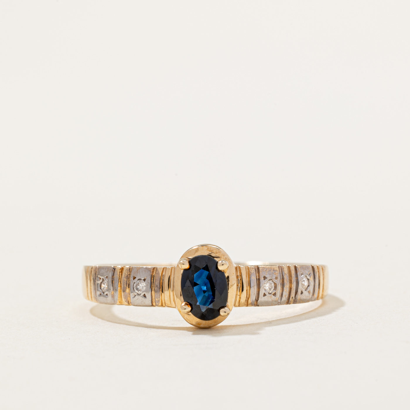 Canadian Sapphire & Diamond Ring | 0.45ct, 0.04ctw | SZ 10.75 |