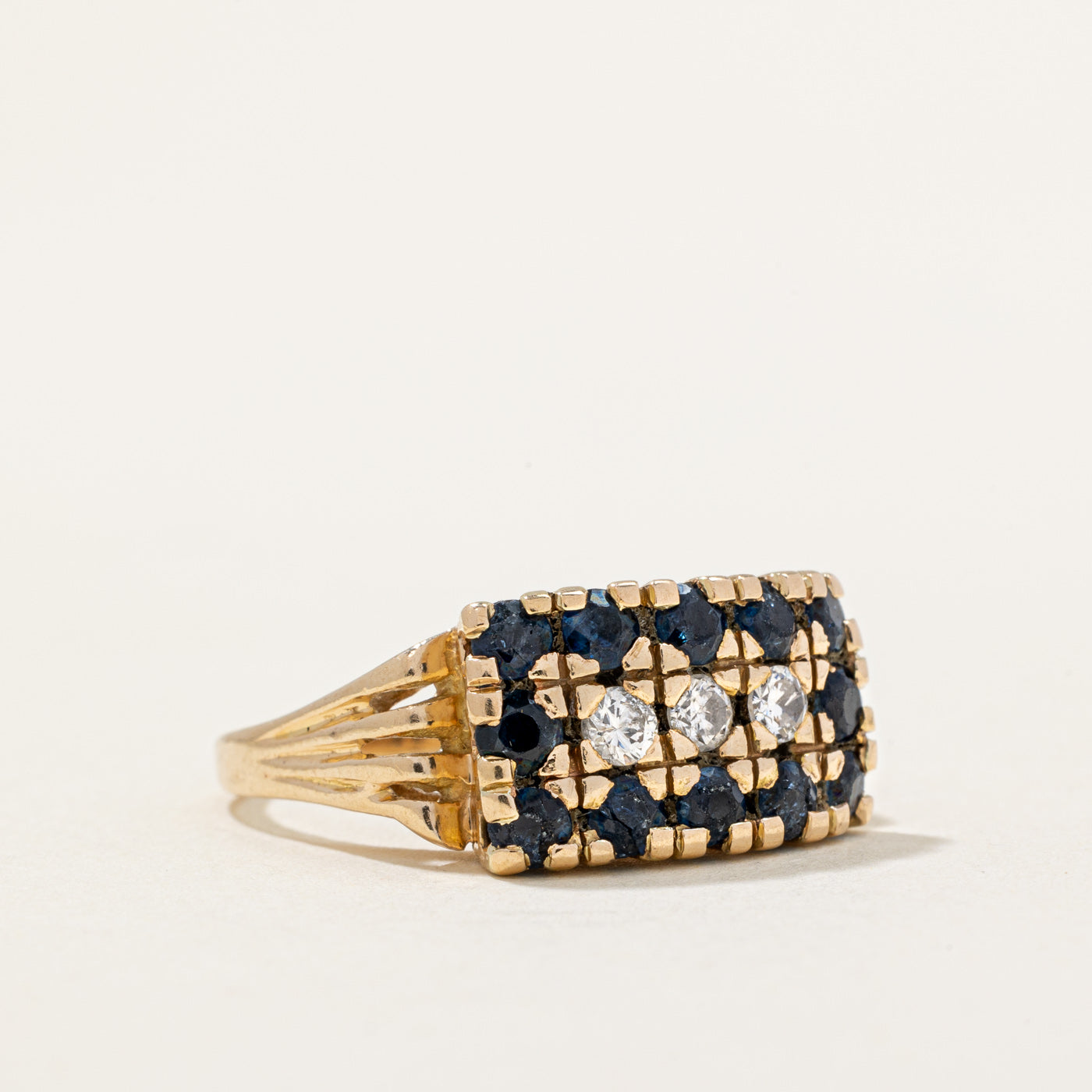 Sapphire & Diamond Cocktail Ring | 0.96ctw, 0.24ctw | SZ 6.5 |