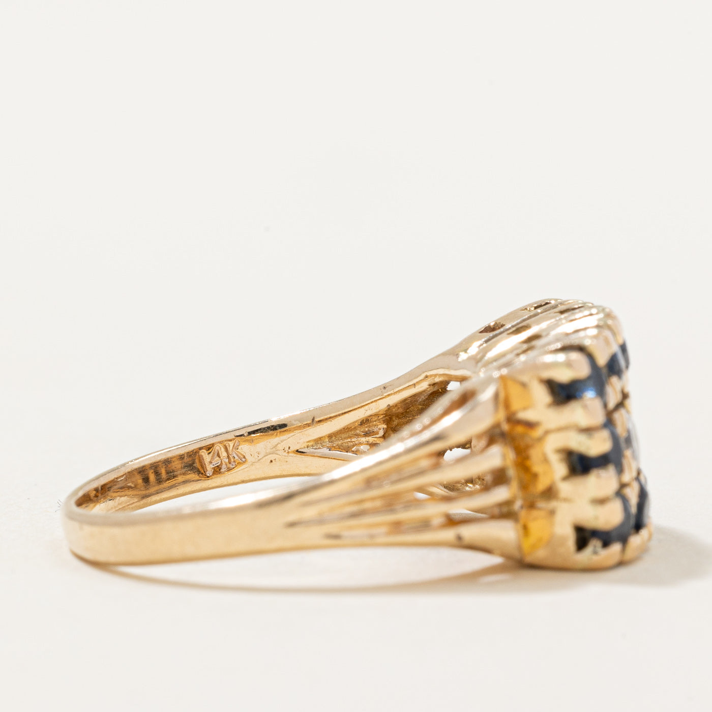 Sapphire & Diamond Cocktail Ring | 0.96ctw, 0.24ctw | SZ 6.5 |