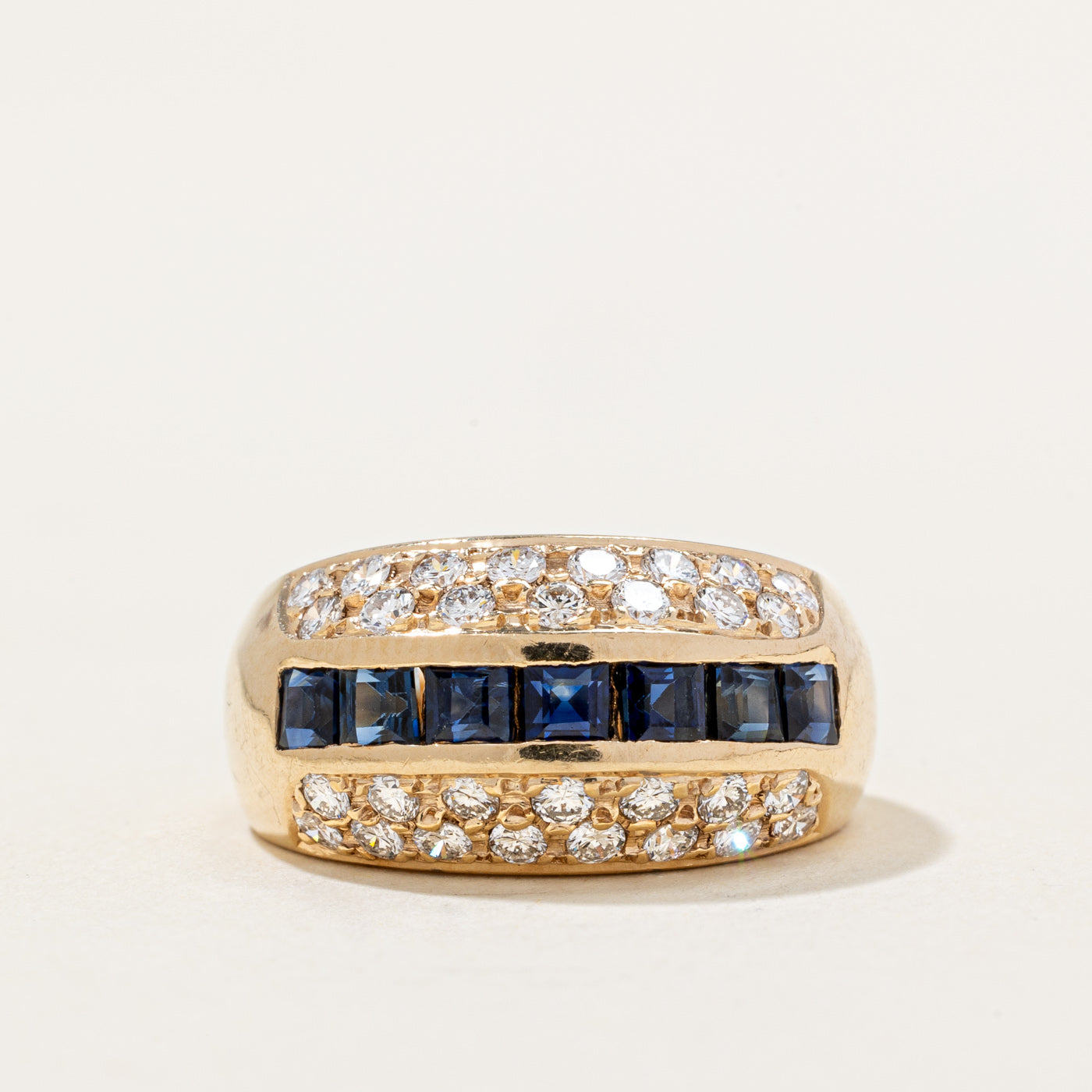 Sapphire & Diamond Cocktail Ring | 0.84ctw, 0.60ctw | SZ 5.25 |