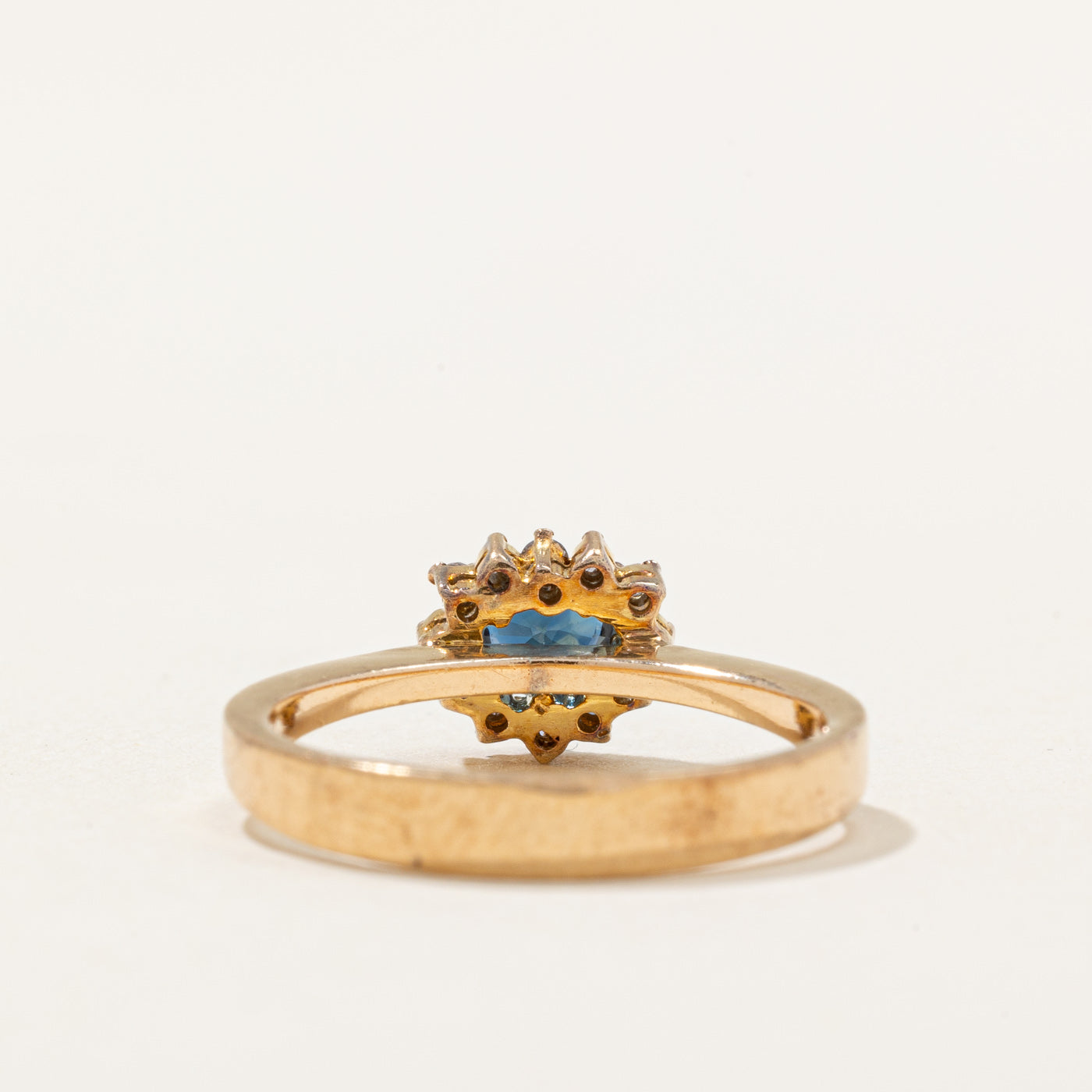 Sapphire & Diamond Halo Heart Ring | 0.30ct, 0.10ctw | SZ 5.75 |