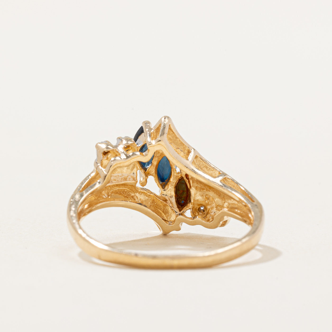 Sapphire & Diamond Waterfall Ring | 0.48ctw, 0.01ctw | SZ 6 |