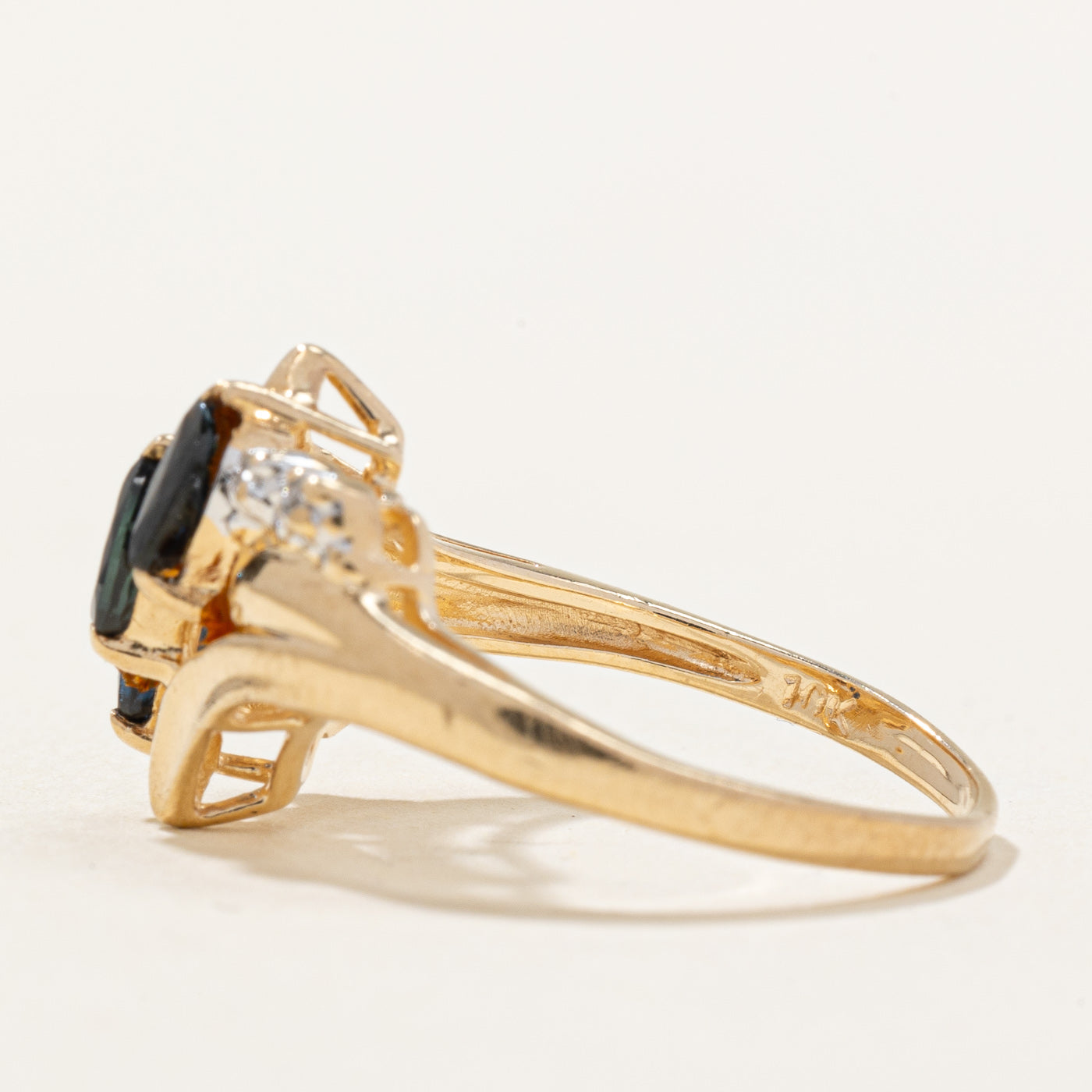 Sapphire & Diamond Waterfall Ring | 0.48ctw, 0.01ctw | SZ 6 |